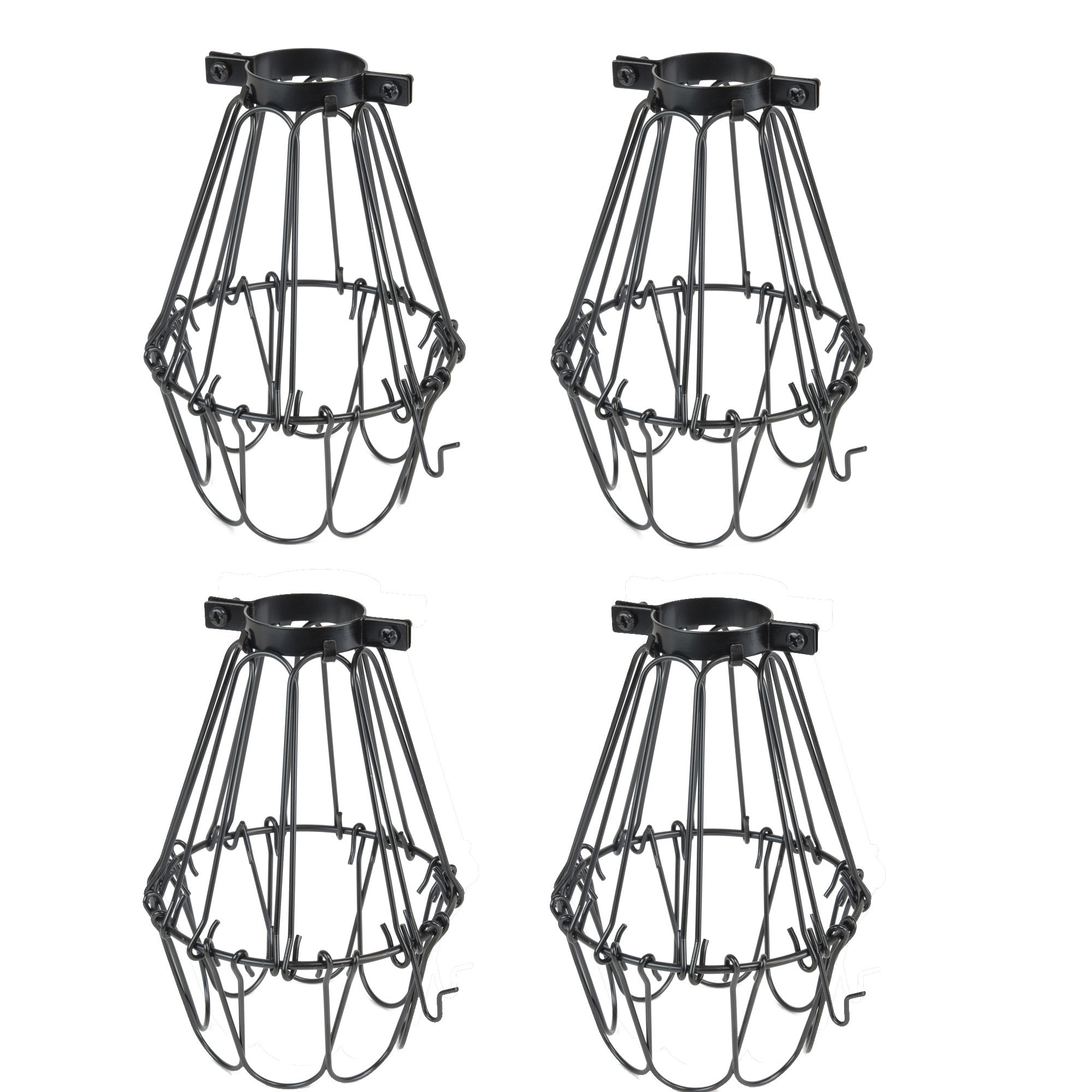 Rustic State Adjustable Metal Wire Hanging Pendant Light Cage, Lamp Shade, Bulb Cover Guard, Lighting Fixture - Industrial Vinta