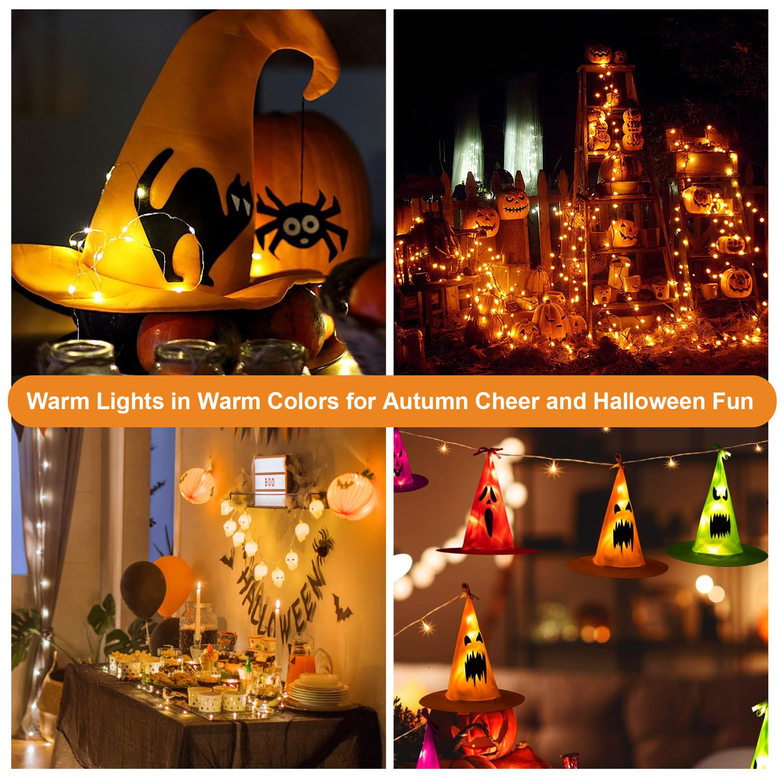 ZGWJ LED Fairy Lights Battery Operated, 50 LED 16FT Copper Wire Mini String Lights Waterproof for Bedroom,Halloween,Christmas,Pa