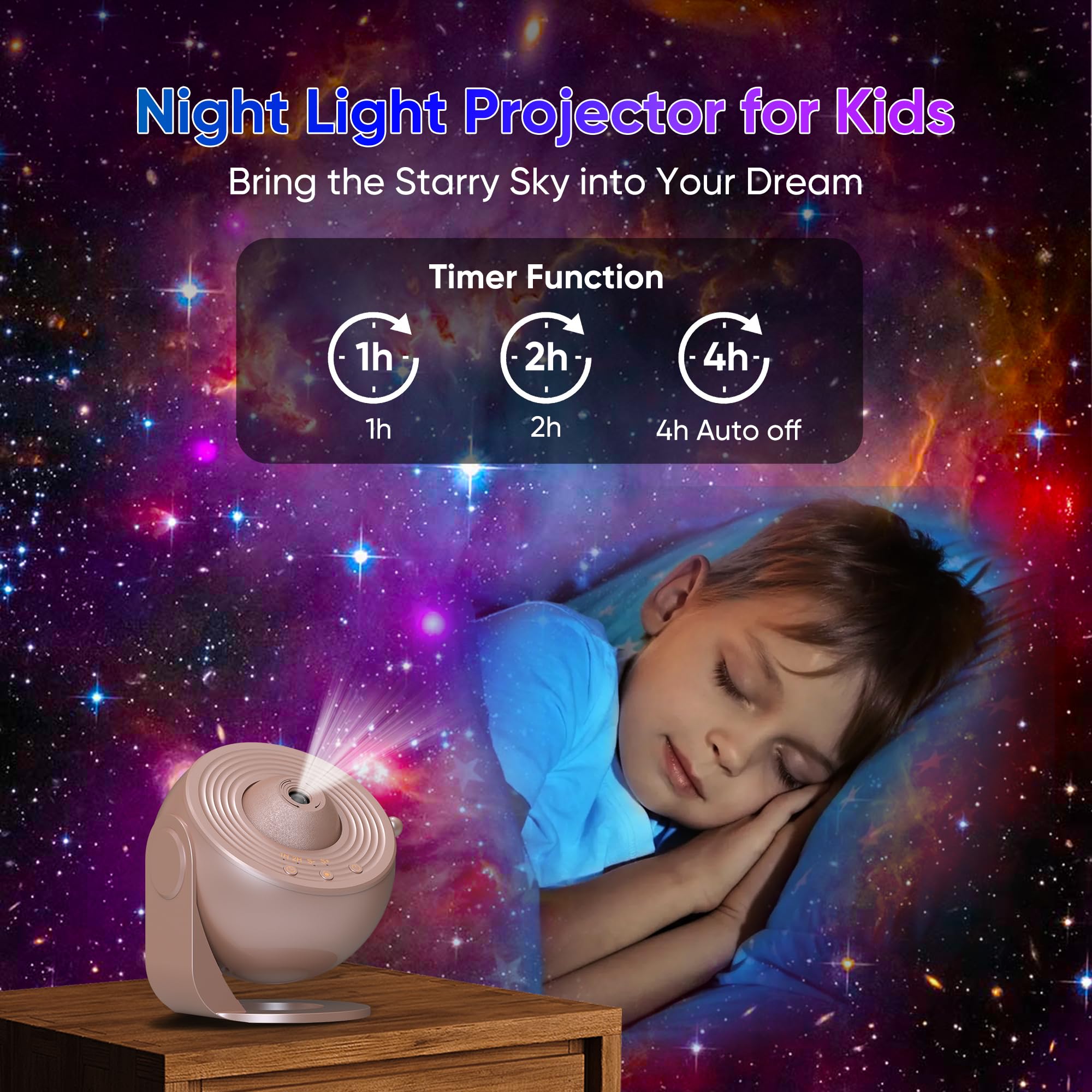 Xeefeel Galaxy Projector For Bedroom, 13 In 1 Hd Star Projector Light Projector, 360 Rotating Planetarium Projector With Timer A