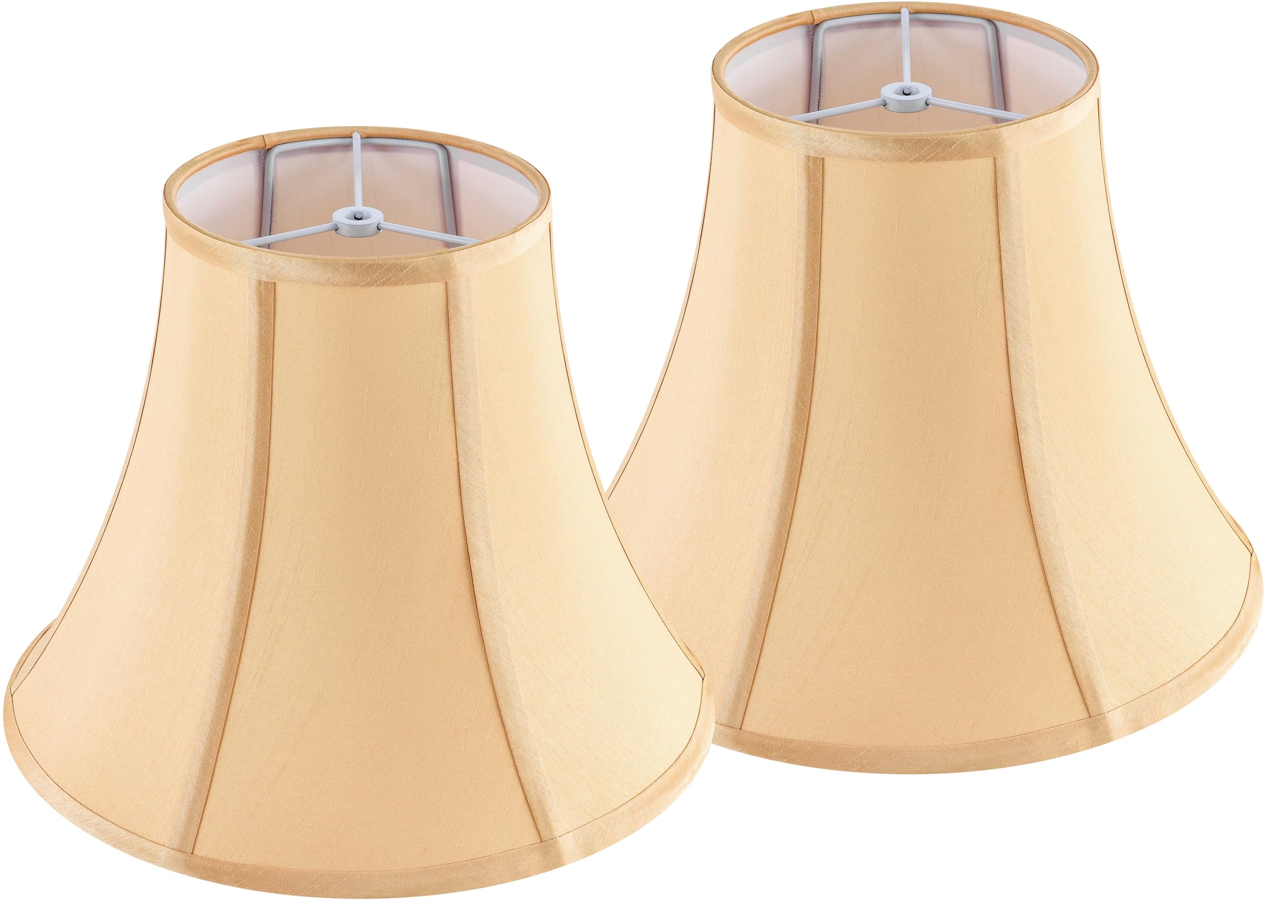 JERHOUS Gold Bell Lamp Shades Set of 2 Medium LampShade 6.7Top x 13Bottom x 10High(Spider) Traditional Lamp shades for Tab