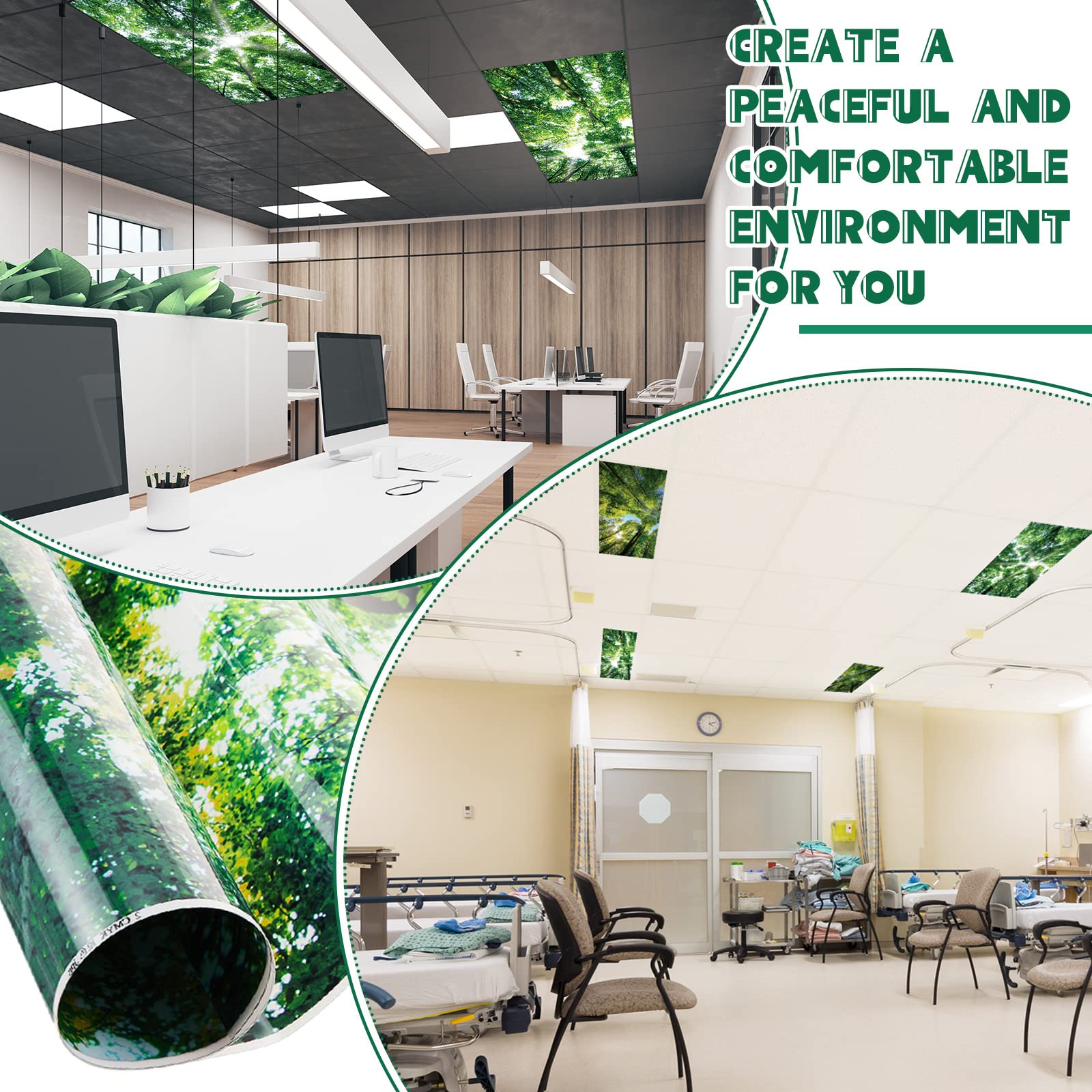 4 Pcs Fluorescent Light Covers Ceiling Light Covers Classroom Light Filters Ceiling Panels Florescent Light Diffuser With Backli