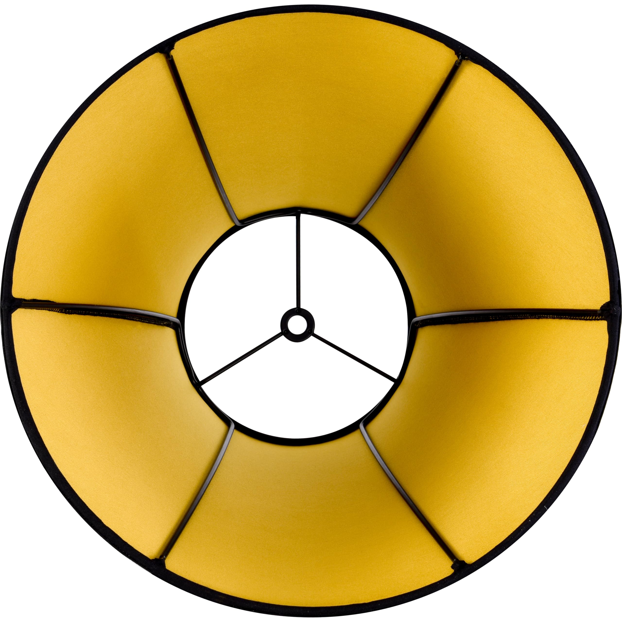 Go&So Black Bell Lamp Shade 6'' Top X 13'' Bottom X 10.6'' High (Spider) Traditional Table & Floor Lamp Shade - Side Ribbing Han