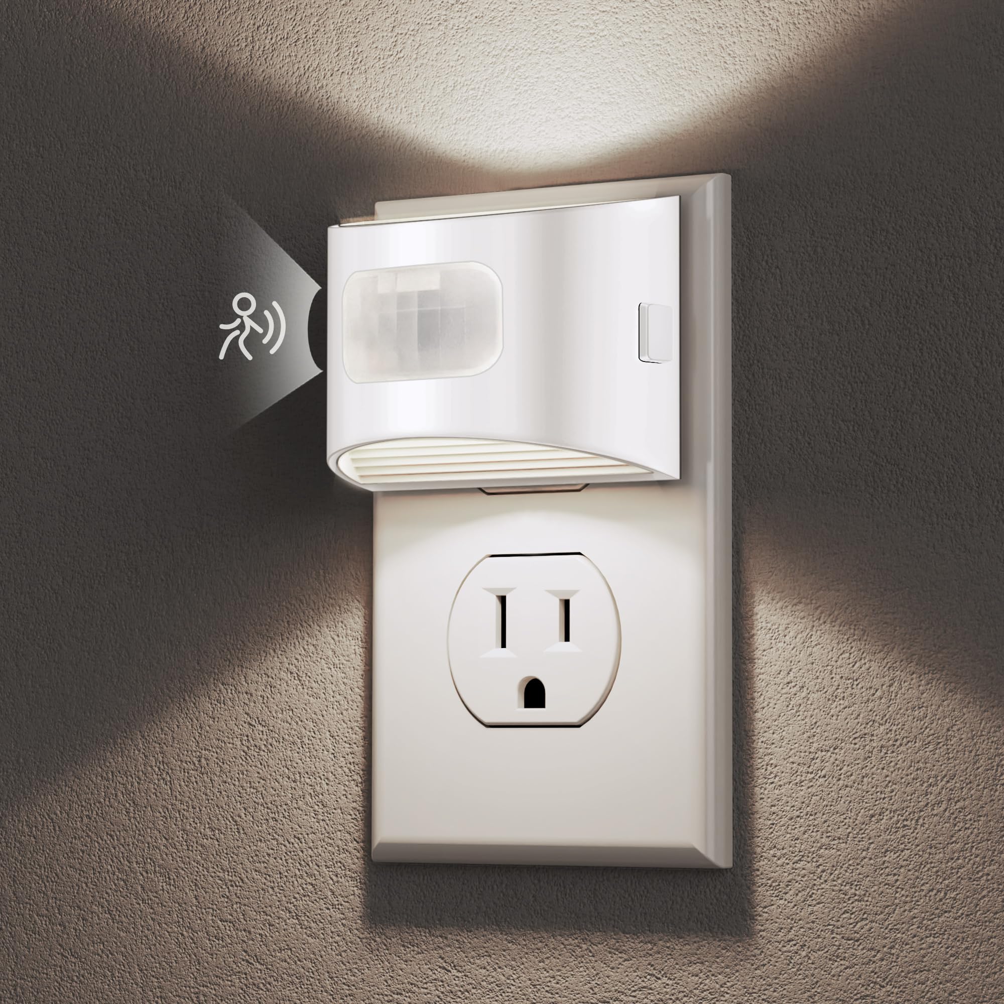 DORESshop LED Night Light[4 Pack]  Night Lights Plug into Wall  3 Mode Plug in Night Light with Motion Sensor  Dusk to Dawn Sensor  Nightlights for For Mature Userss  Bedroom  Bathroom  5000K White Cover