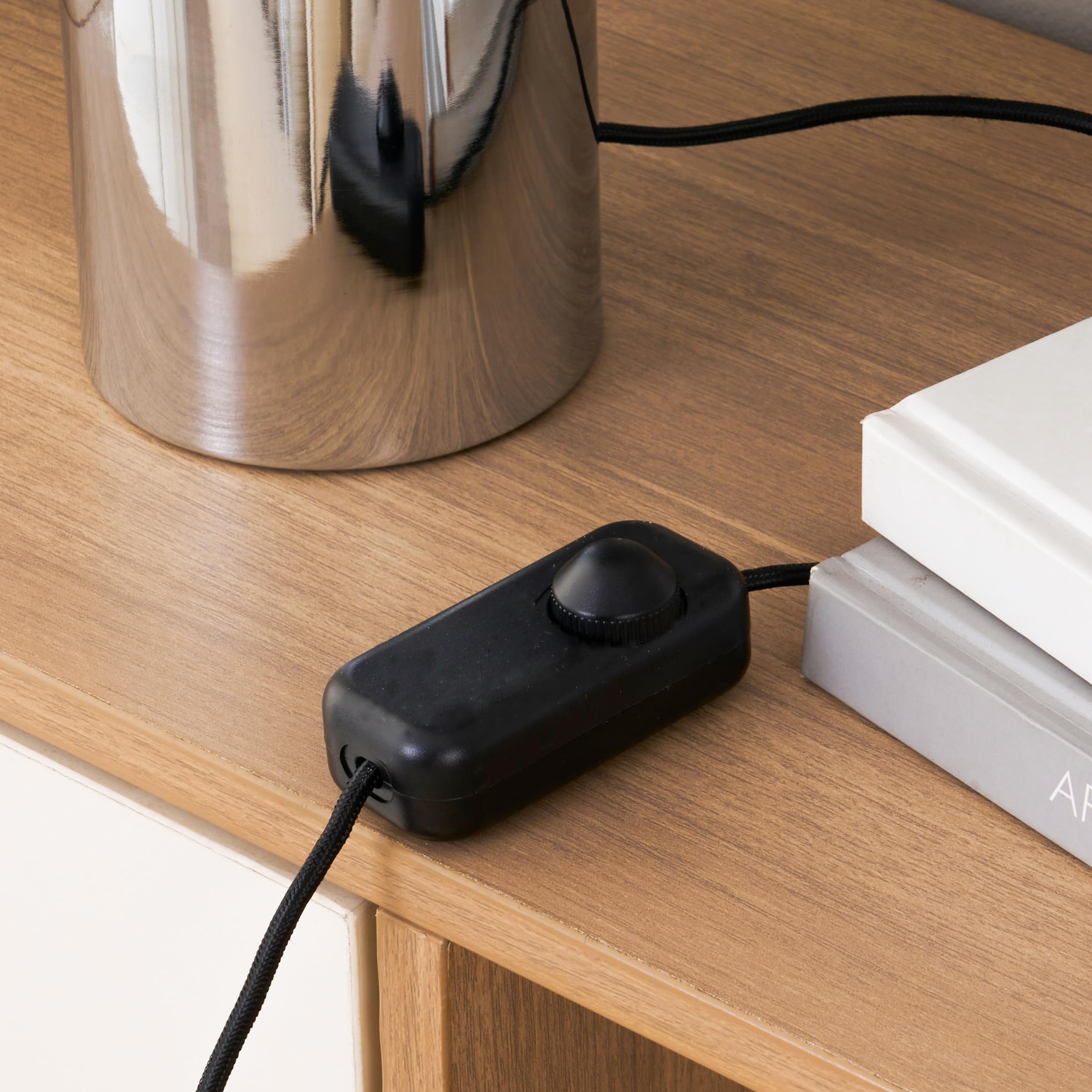 Brightech Venus 14 Globe Table Lamp - Modern Mid-Century Lamp With Golden Metal Shade - Nightstand  Bedside  Desk & Accent Table Lighting For Bedroom  Living Room & Office D?Cor - Chrome/Silver