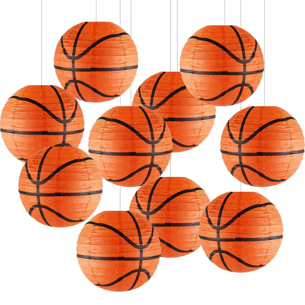 Yunxuan Baseball Party Decorations White Hanging Paper Lanterns For Sports Birthday Party Baby Shower Super Bowl Party Decoratio