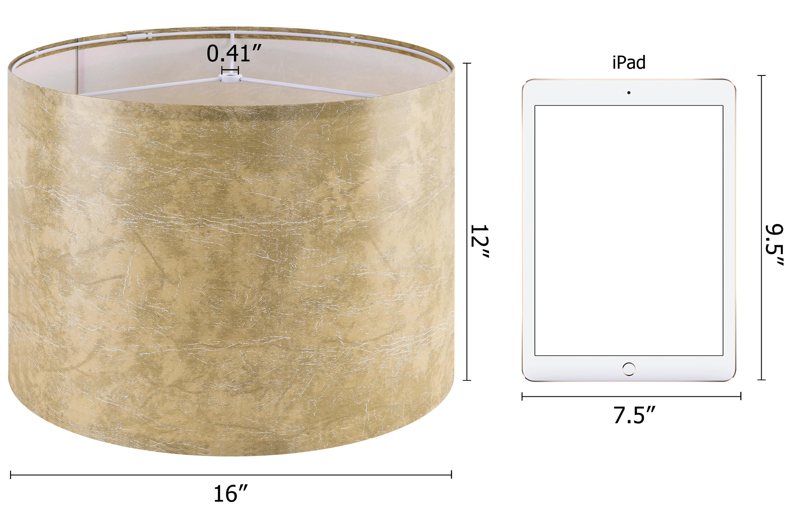 Imitation Leather Fabric Drum Lampshade Set Of 2 Large Lampshade 16Top X 16Bottom X 12High(Spider) Modern Lamp Shade For T
