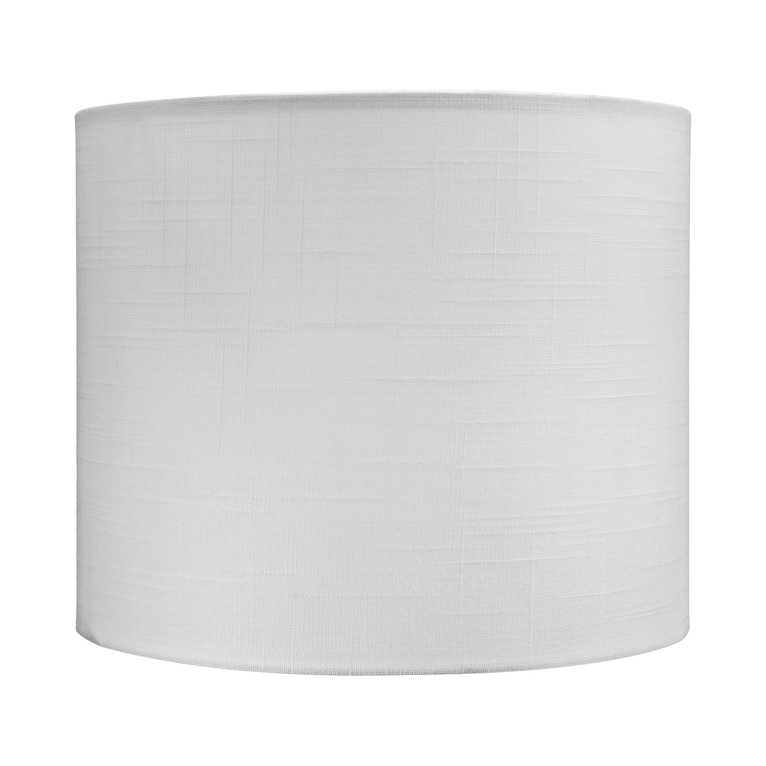 Aspen Creative Drum Lamp Shade, Off-White Linen, 12in Wide, Model 31105, Transitional Design