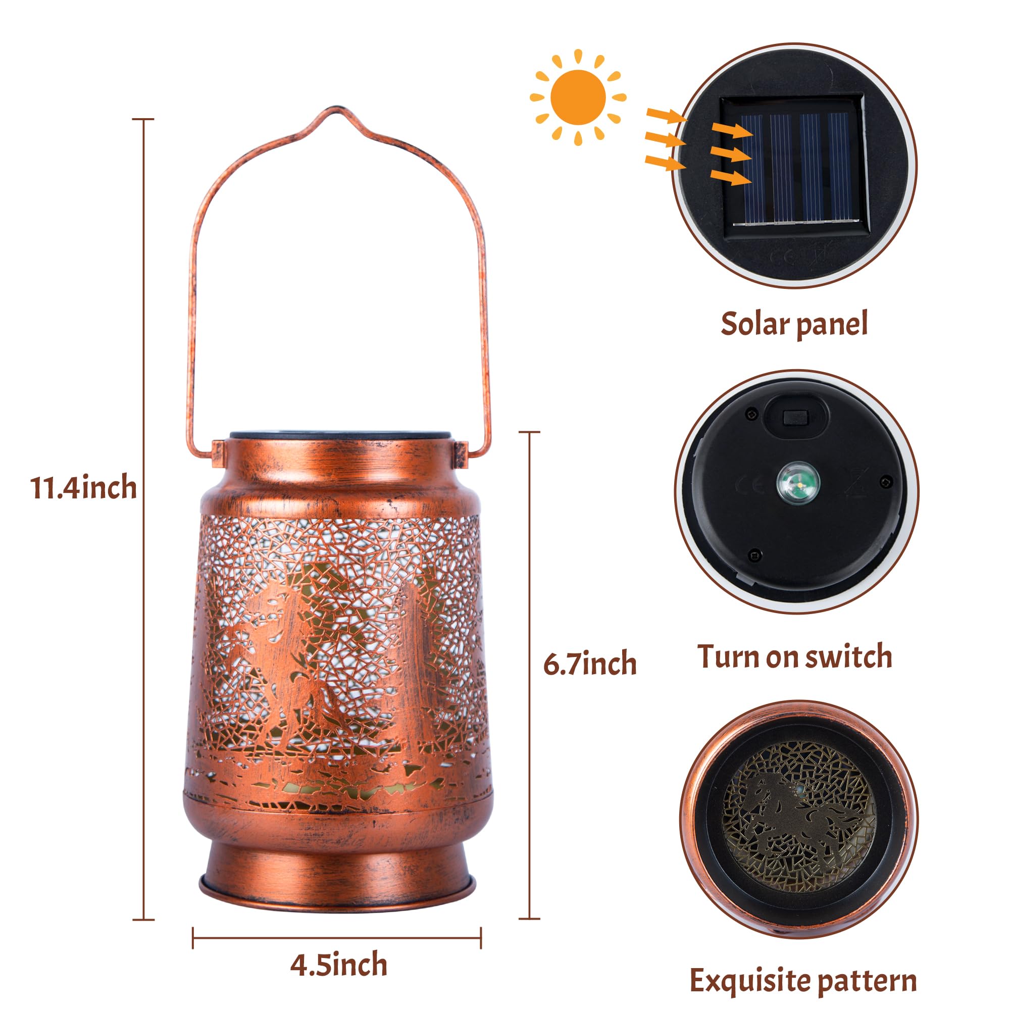 Horse Solar Lanterns Outdoor Waterproof, Horse Gifts For Women Men, Hanging Solar Lights For Yard, Patio, Lawn, Pathway, Tableto