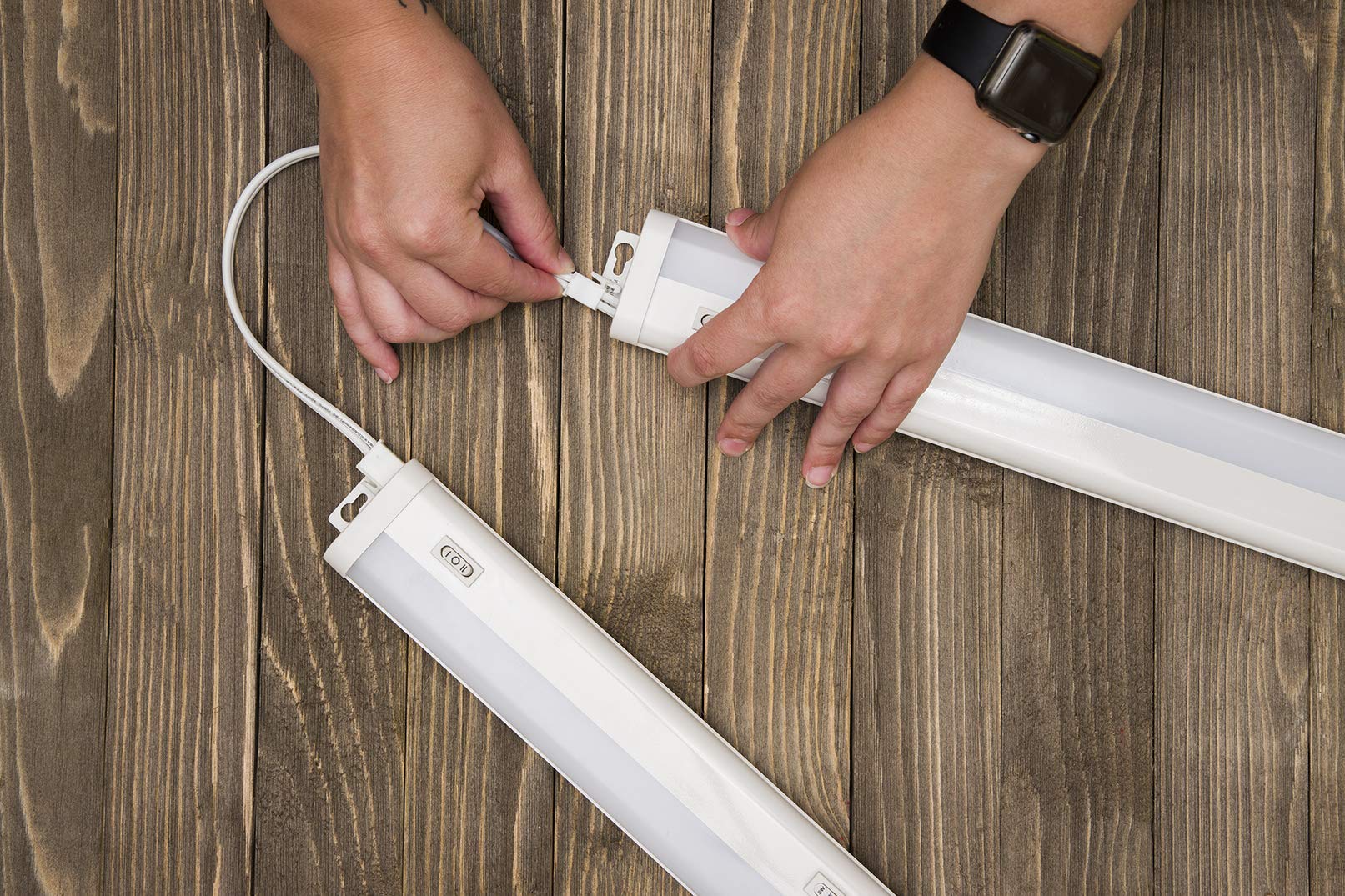 Ultrapro 120&quot; Led Under Cabinet Light Linking Cord, Plug-In, White For Puck Lights