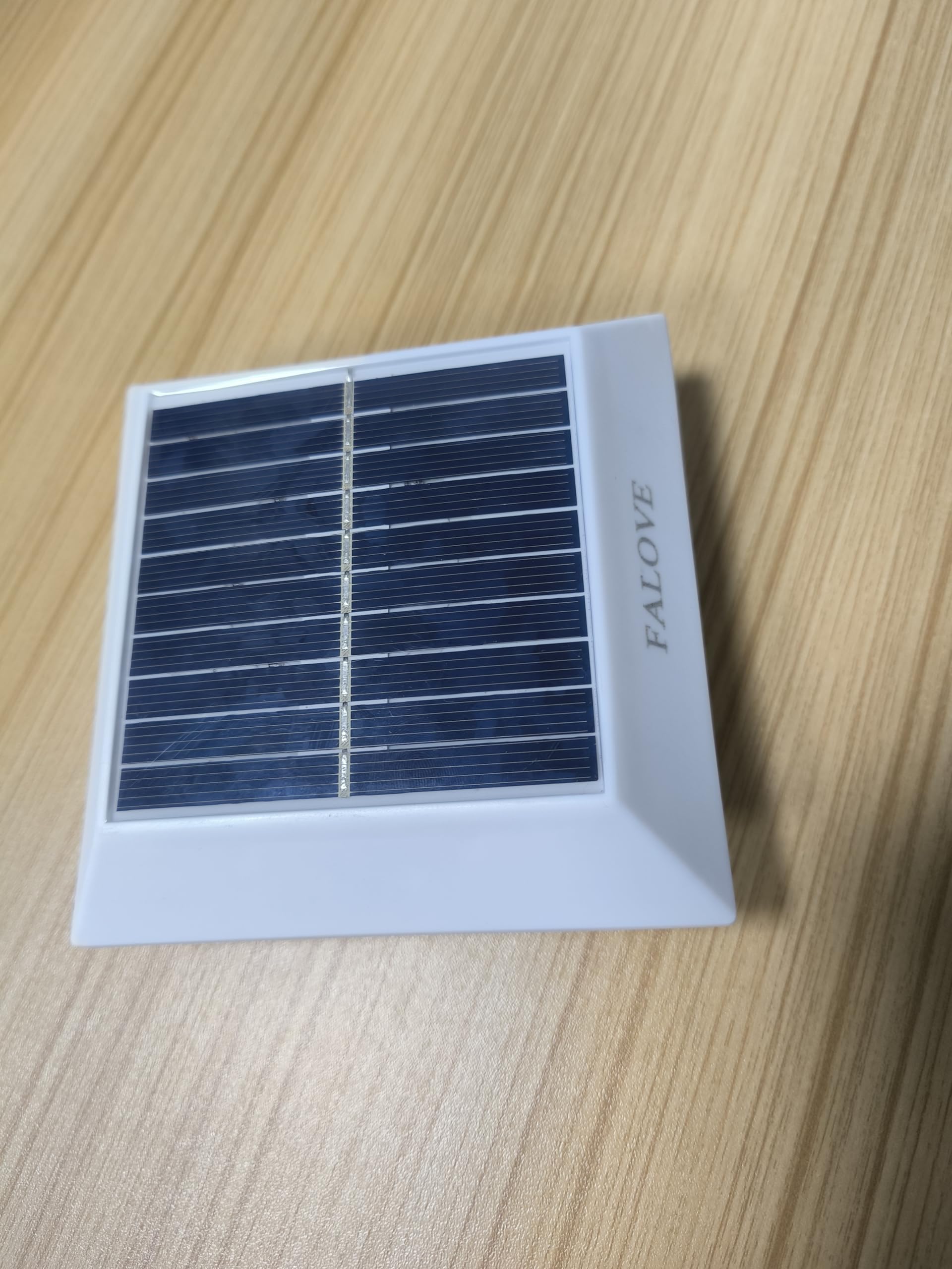 Falove 4 Pack White Solar Gutter Lights - 12 Leds Waterproof Outdoor Garden Pathway Lighting