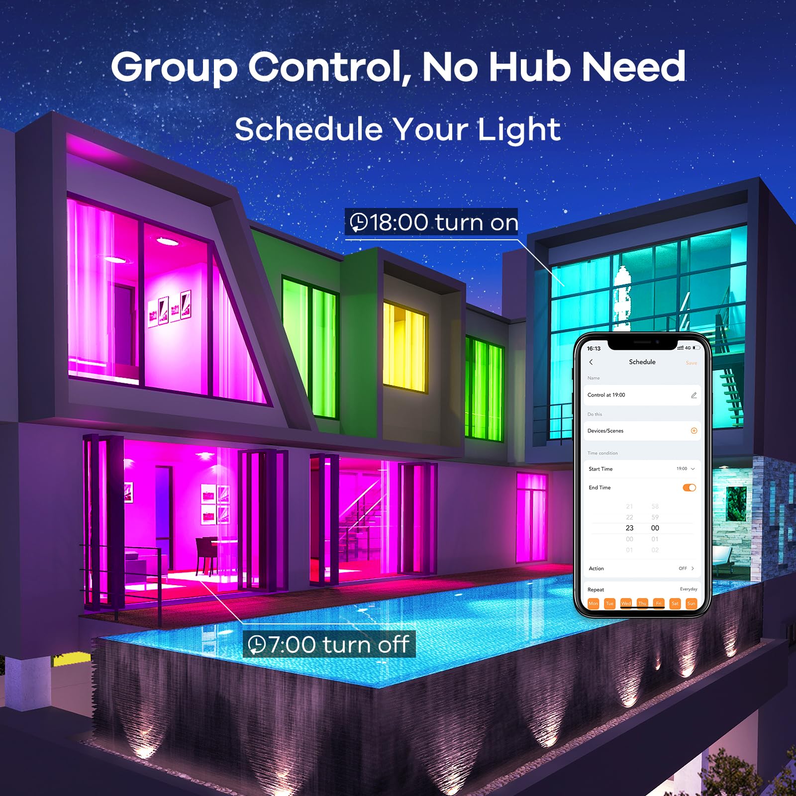 Linkind Smart Light Bulbs, Wifi Bulbs Work With Alexa & Google Home, Rgbtw Color Changing Light Bulb With App Control, 9W Led Sm