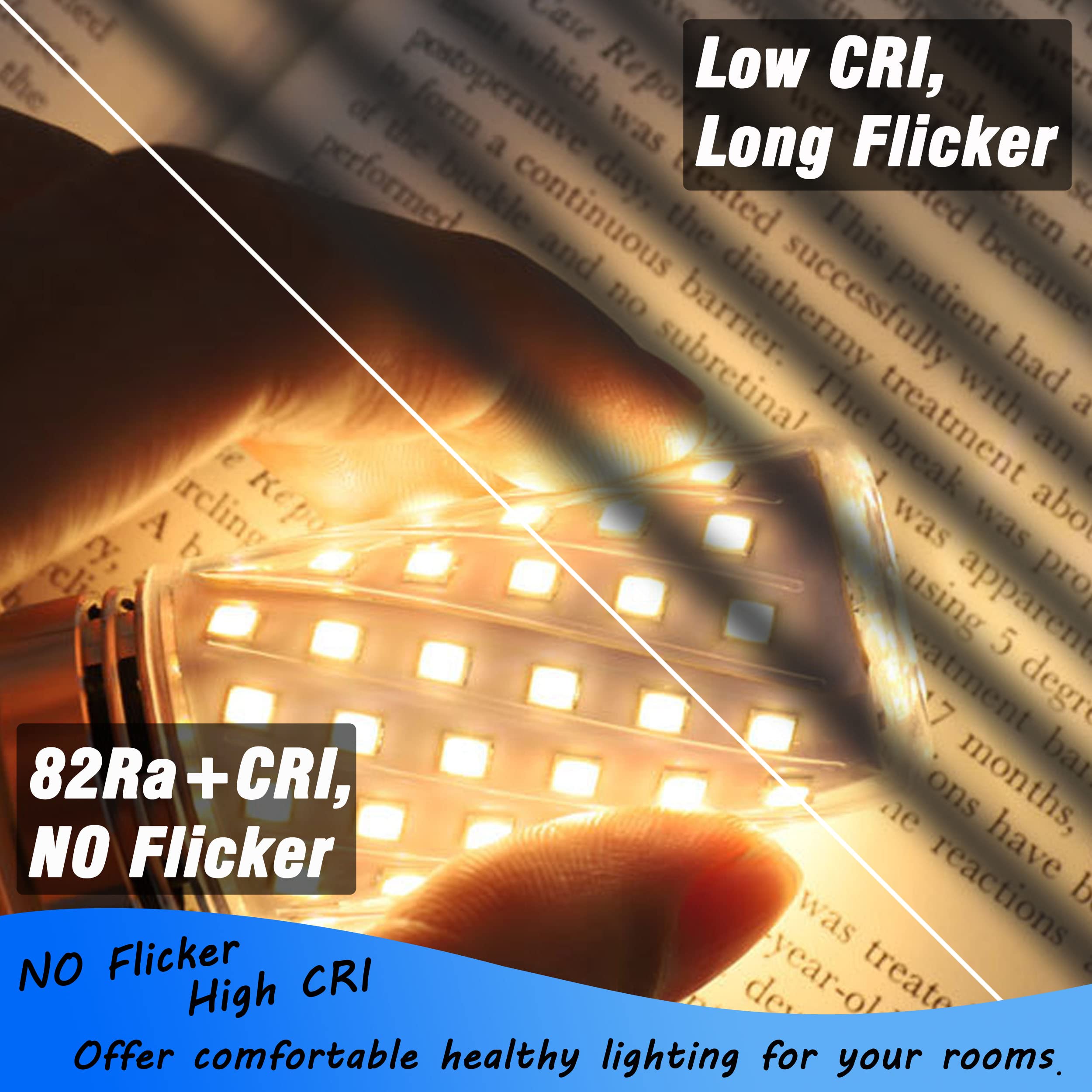 Heifymi E26 60W Equivalent Led Candelabra Bulbs, E26 7W Led Candle Light Bulbs 750Lm, 2700K Soft Warm White E26 Base Chandelier