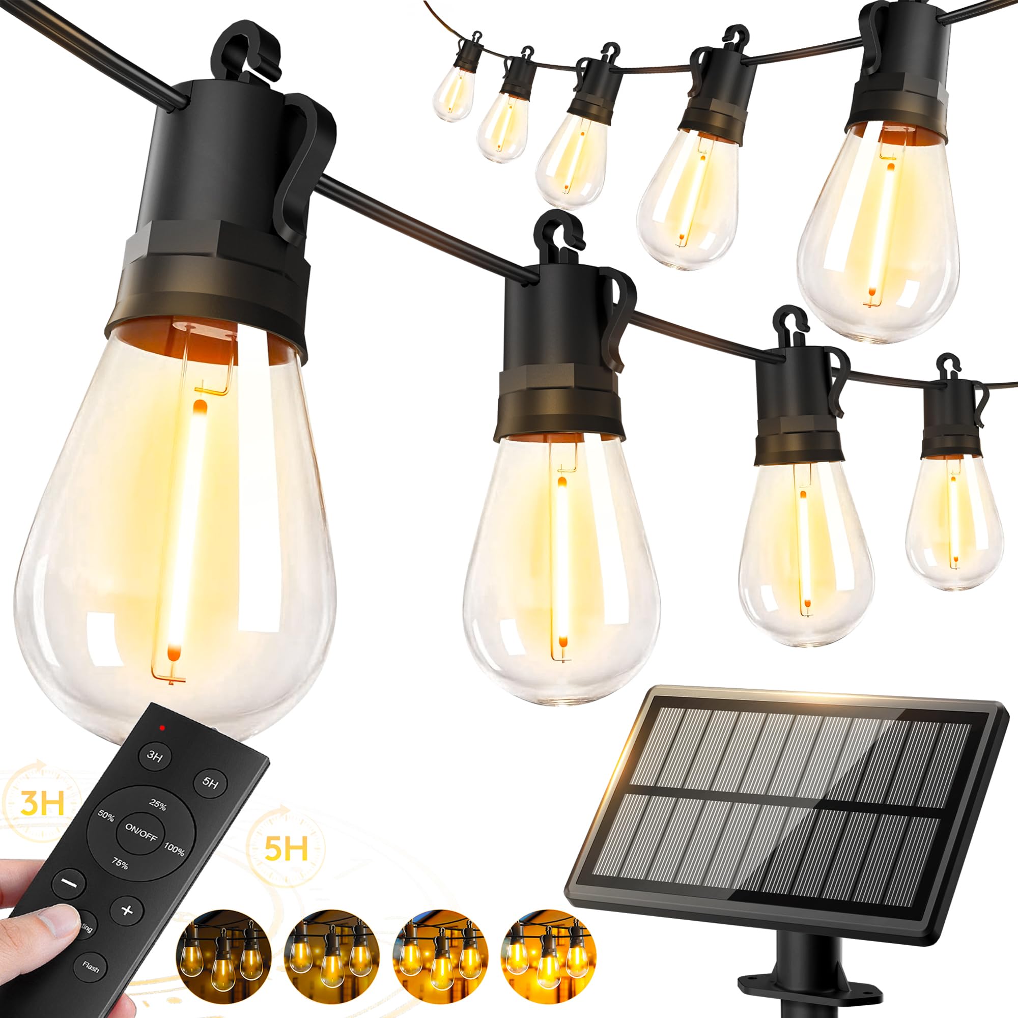 65ft-Solar-Powered-Lights-Outdoor-Waterproof-String Lights-Outside-Patio-Yard-Garden-Fence-Backyard-Deck-Porch-Balcony-Patios-Camping-Battery-Operated-LED-Fairy-Band-Lighting-Hanging-Edison-Bulbs-S14