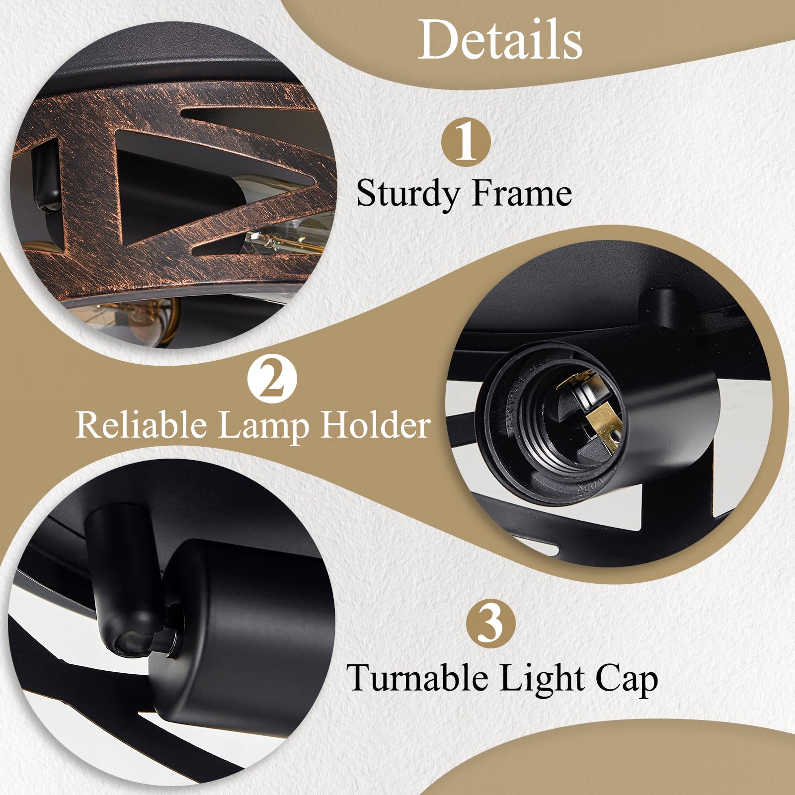 Skejao Flush Mount Ceiling Light Fixture,Vintage Metal Black 2-Light Hallway Light Fixtures Ceiling,Rustic Retro Light Fixtures