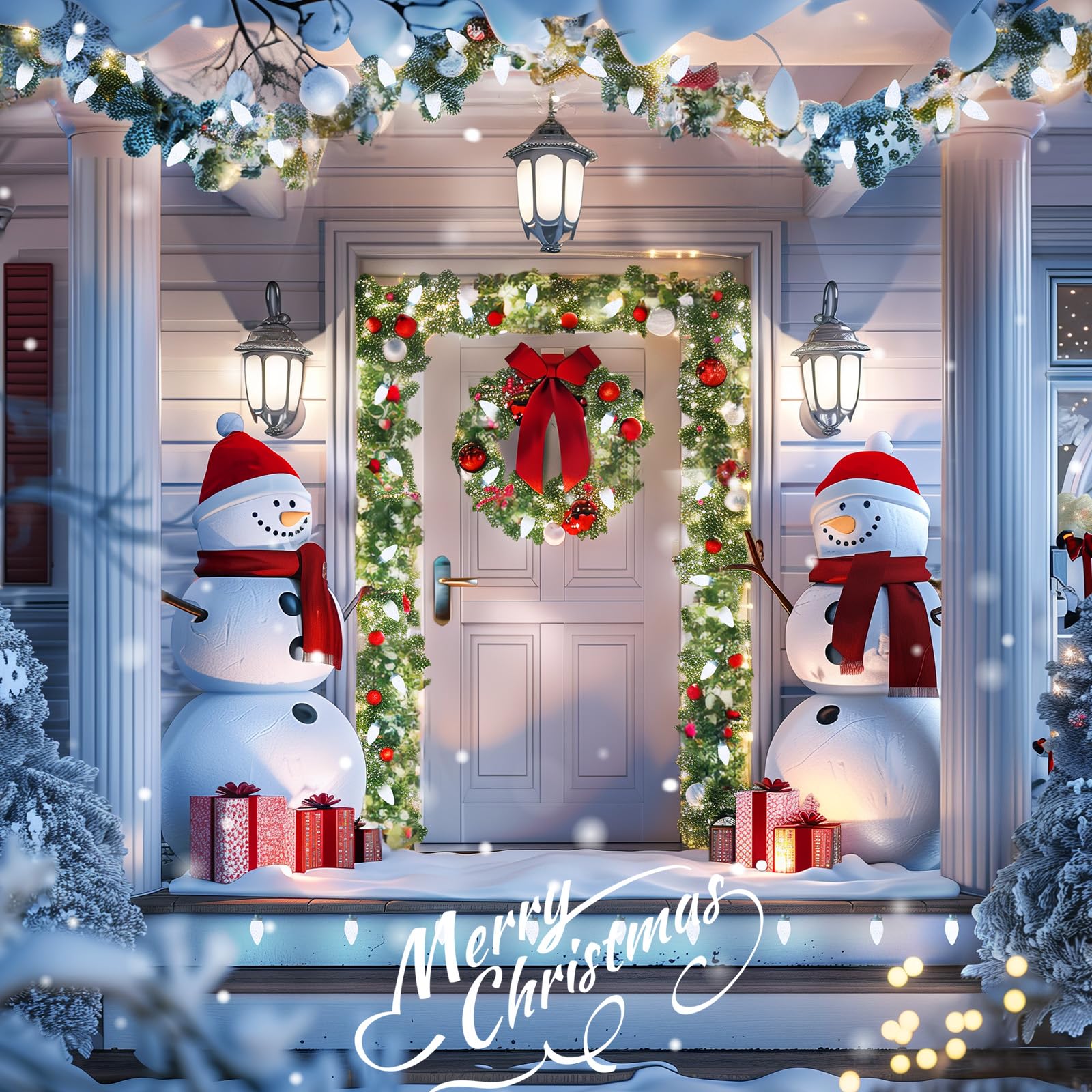 C9 Christmas String Lights White, 66Ft 100 Led Faceted Christmas Lights On Green Wire, Large Bulb Strawberry String Lights For H