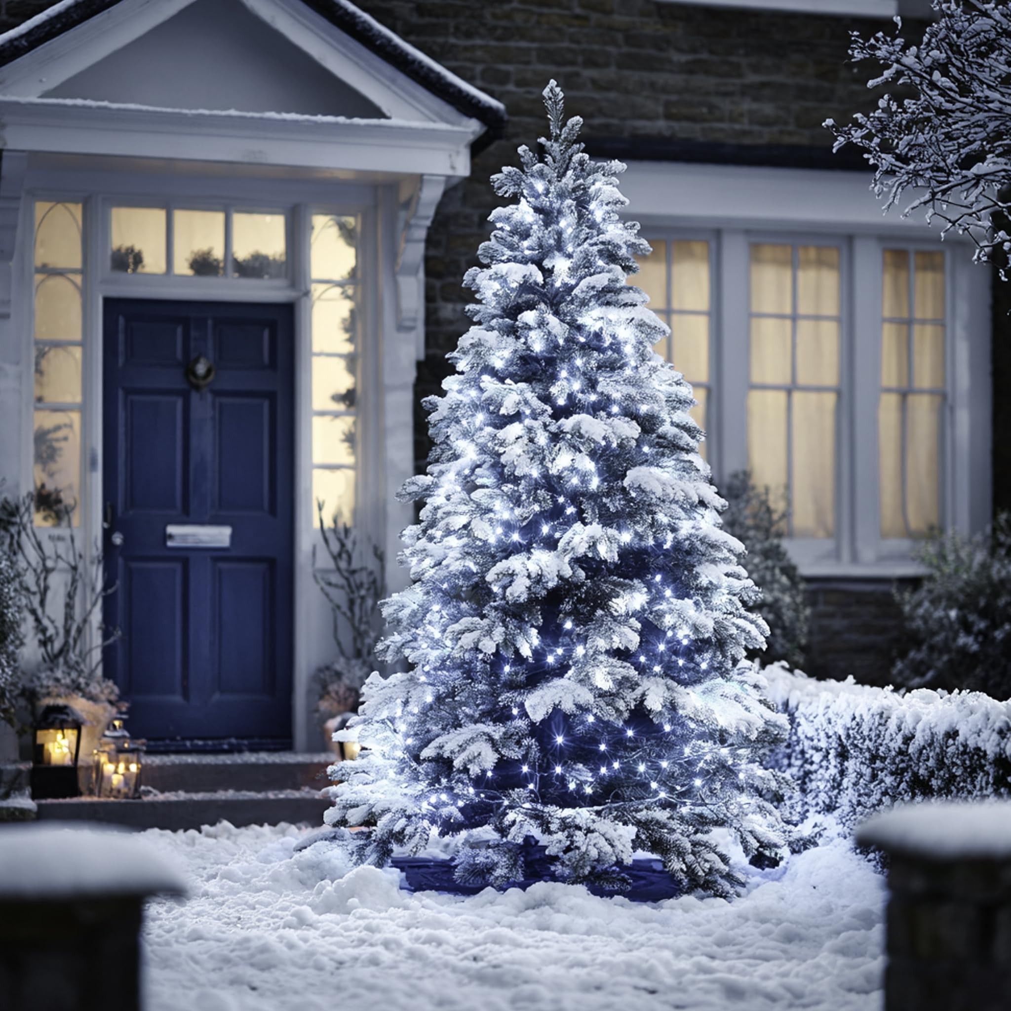 Tw Shine Christmas Lights  600 Led 196Ft Christmas String Lights Plug-In With 8 Modes Timer And Remote  Waterproof Outdoor Decorations For Bedroom Wedding Party Yard Tree Decor  White