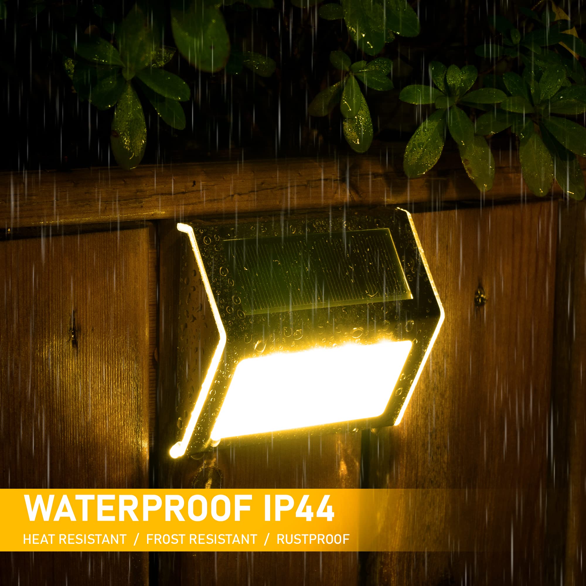 Solpex Solar Step Lights, 6 Pack Solar Stair Lights, Outdoor Fence Lighting, Solar Powered Deck Lights Waterproof 4 Leds For Sta