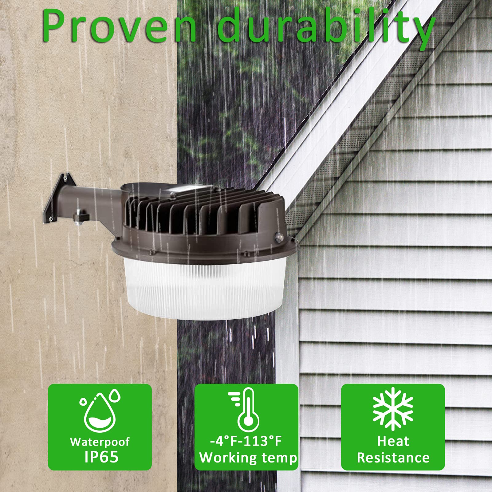 Paktonvo 120W Led Barn Light, 5000K, 18000Lm Dusk To Dawn Outdoor Security Light