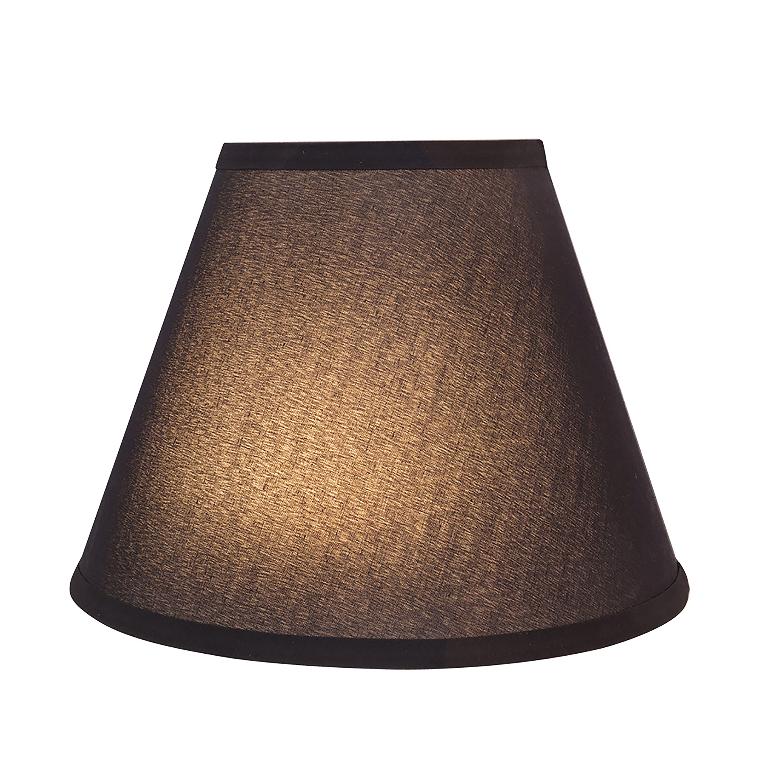 Aspen Creative 58878A Transitional Empire Shape Uno Construction Lamp Shade, Black, 6&quot; Top X 12&quot; Bottom X 9&quot; Slant Height