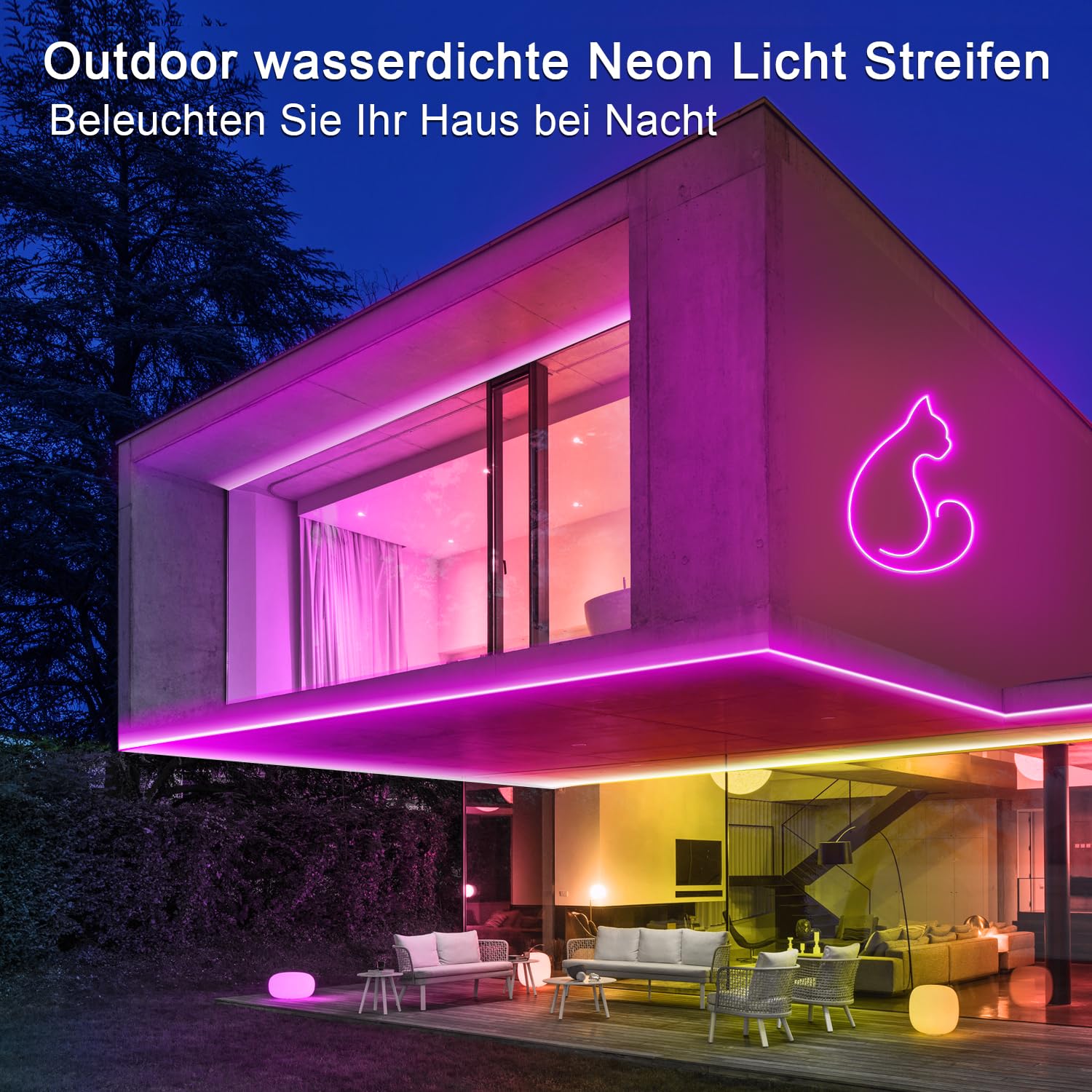 Segrass Neon Led Rope Lights,132Ft Rgb Led Strip Lights, App Control/Ir Remote,Outdoor Ip65 Waterproof, Music Syncing, Flexible