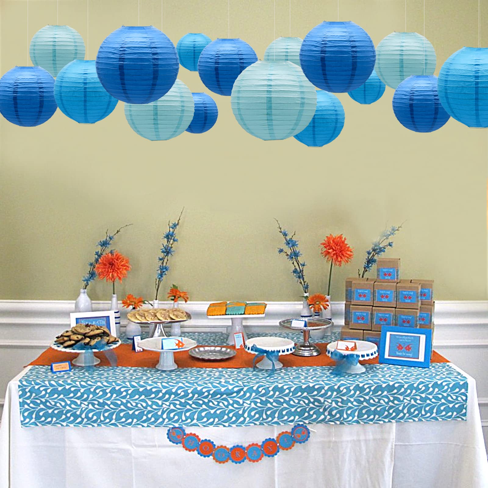 Paper Lanterns Decorative, Round Hanging Lantern Party Supplies For Wedding Birthday Party Baby Shower Decorations Anniversary G