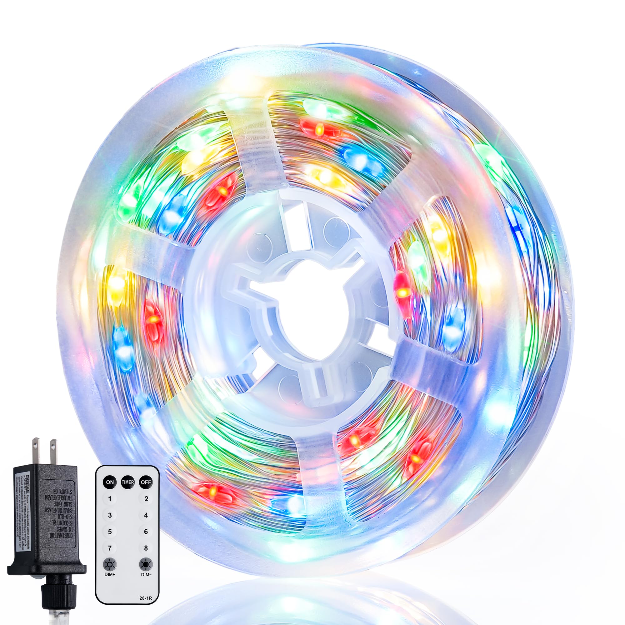 JMEXSUSS 200 LED Fairy Lights, Waterproof Christmas Tree Lights, 66ft Multicolor, 8 Modes, Model JMF-S-0200