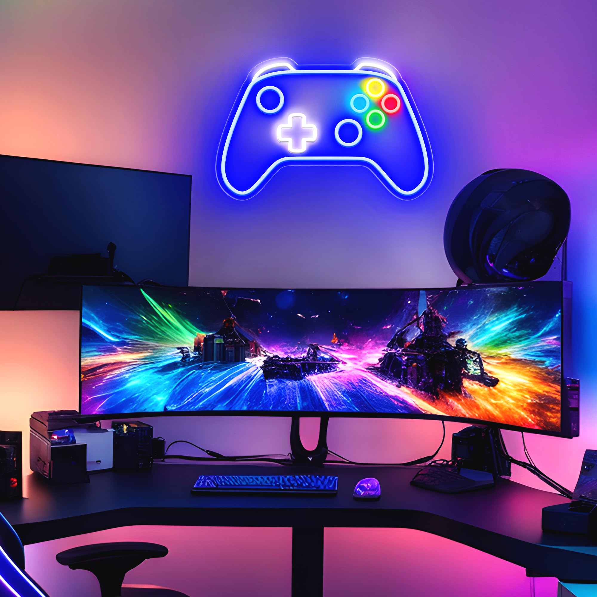 CULOIS Gamer Neon Sign - USB Powered LED Wall Decor, Blue-Xbox Color, Acrylic Material