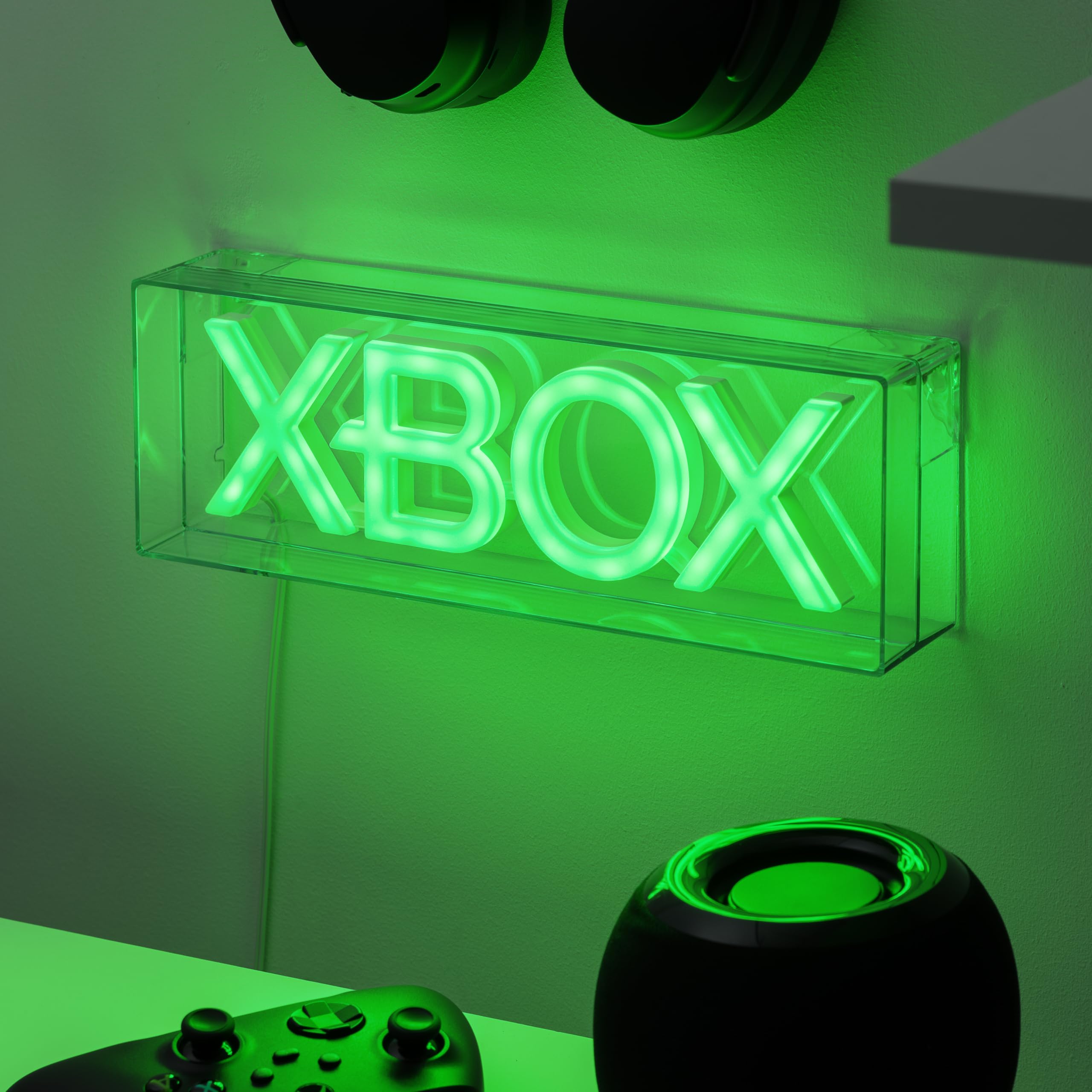 Paladone Xbox LED Neon Light, Free Standing or Wall Mountable, 30cm Wide, Multicolor, Model 12715