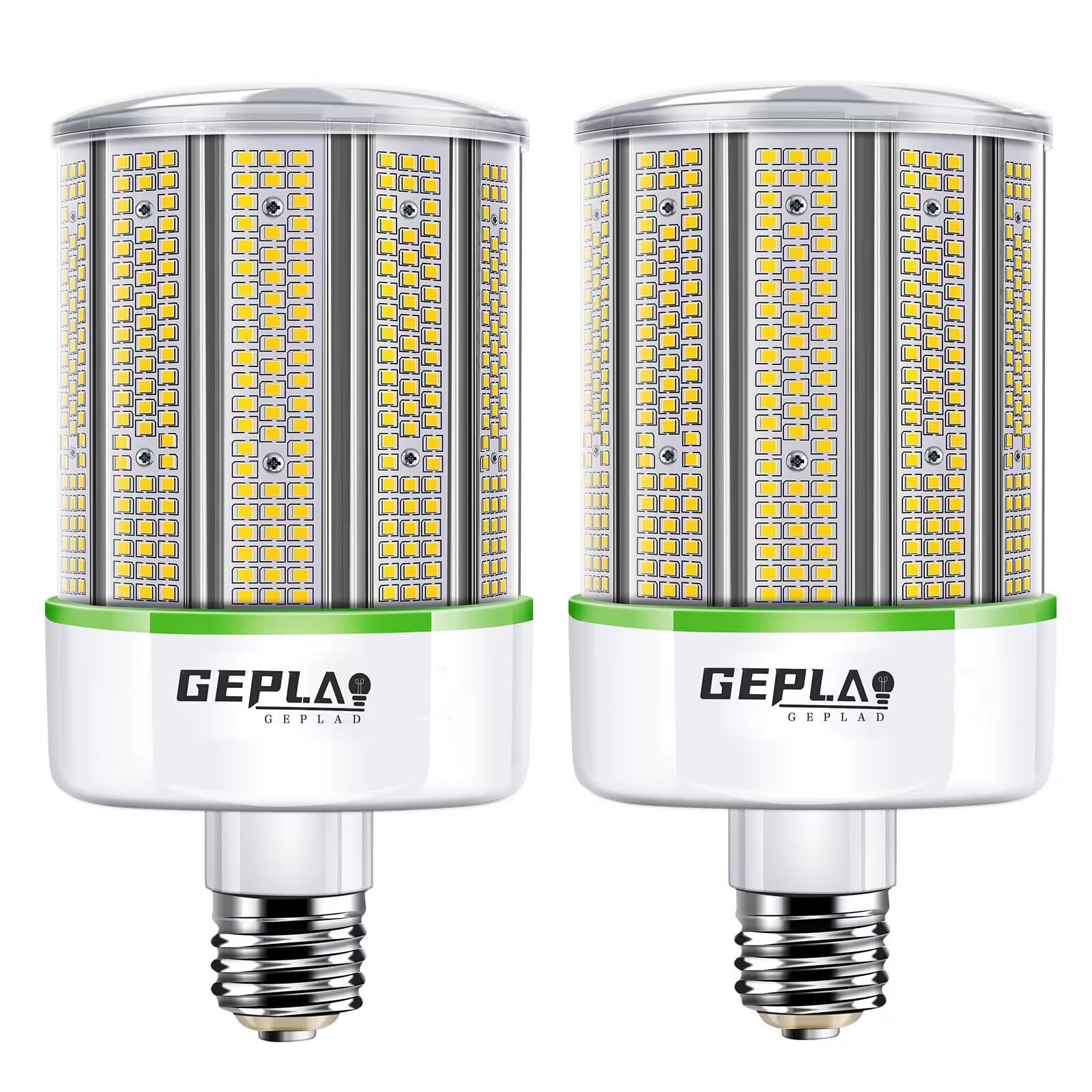 Geplad 1500 Watt Replacement Led Corn Bulb, 150 Watt E39 Mogul Base, 23,700 Lumens, 5000K Daylight, (Not Dimmable) 2-Pack
