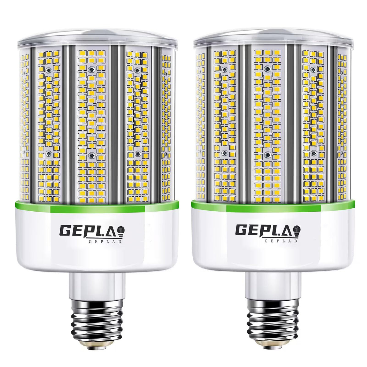 Geplad 1500 Watt Replacement Led Corn Bulb, 150 Watt E39 Mogul Base, 23,700 Lumens, 5000K Daylight, (Not Dimmable) 2-Pack