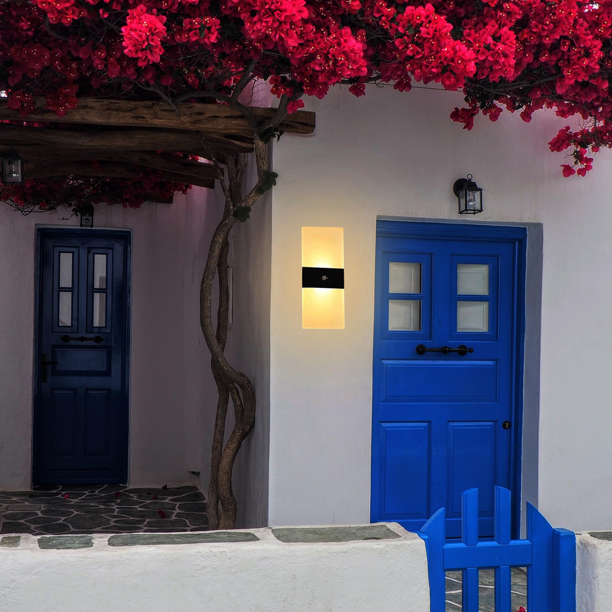 Felrelwel Motion Sensor Control Wall Sconces,Rechargeable Battery Operated Wall Sconce Set Of 2,Wireless Led Magnetic Wall Lamp For Living Room,Patio Garden,Hallway,10Ft Inducing Control,Warm Light