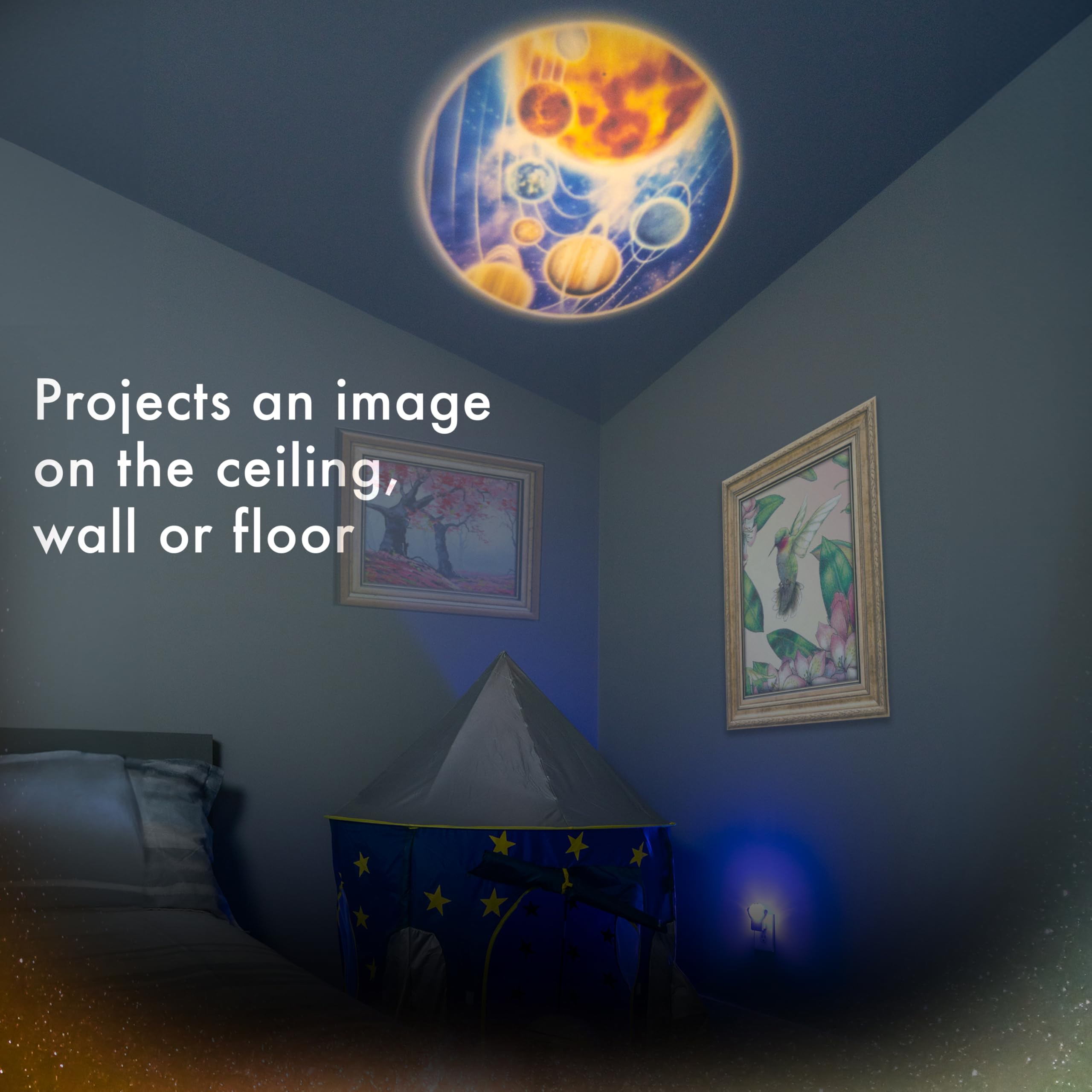 Projectables LED Solar System Night Light Projector, Dusk-To-Dawn Sensor, Auto On/Off, Galaxy Projector Planets Ideal for Childr