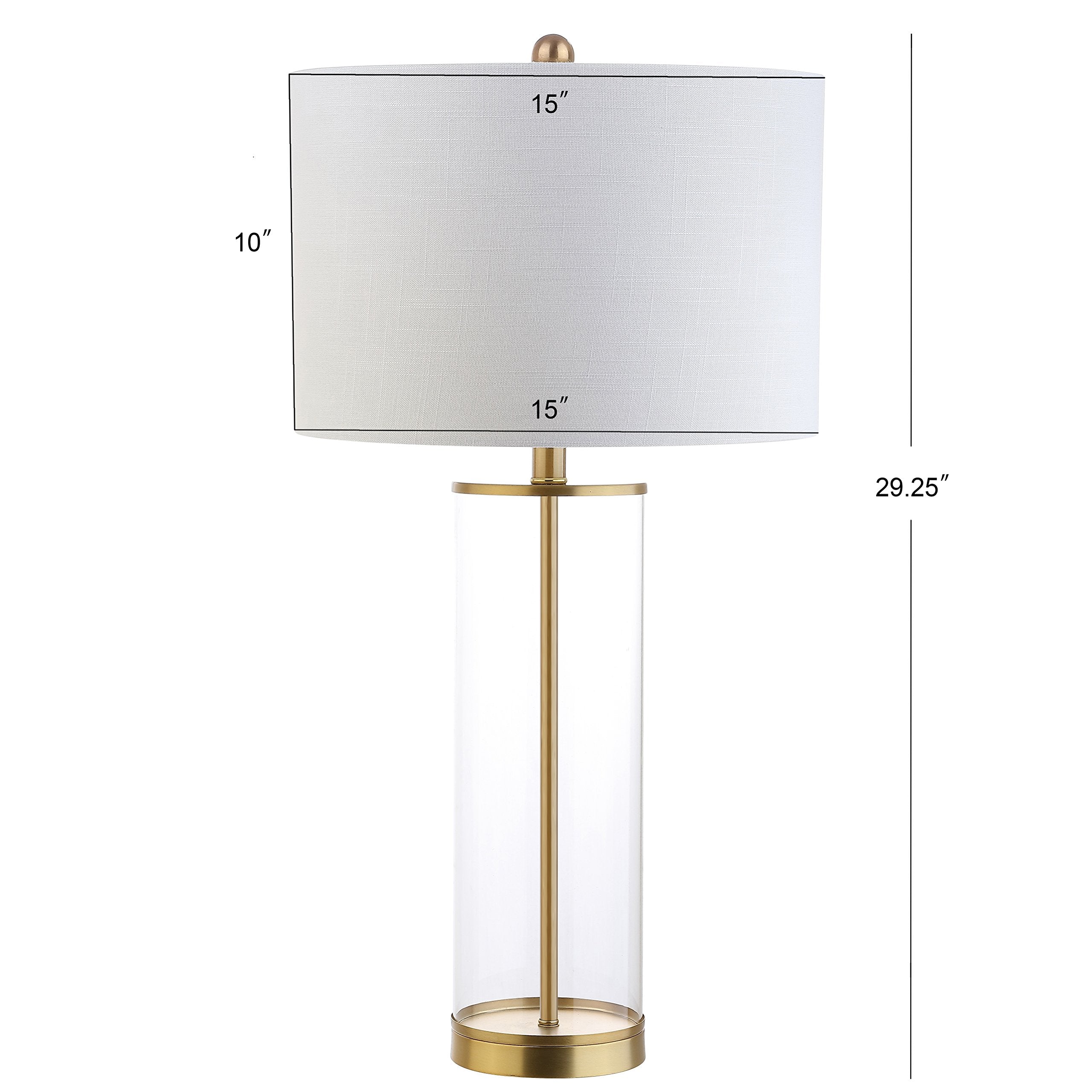 Jonathan Y Jyl2005A Collins 29'' Glass Led Table Lamp Modern Contemporary Glam Bedside Desk Nightstand Lamp For Bedroom Living R