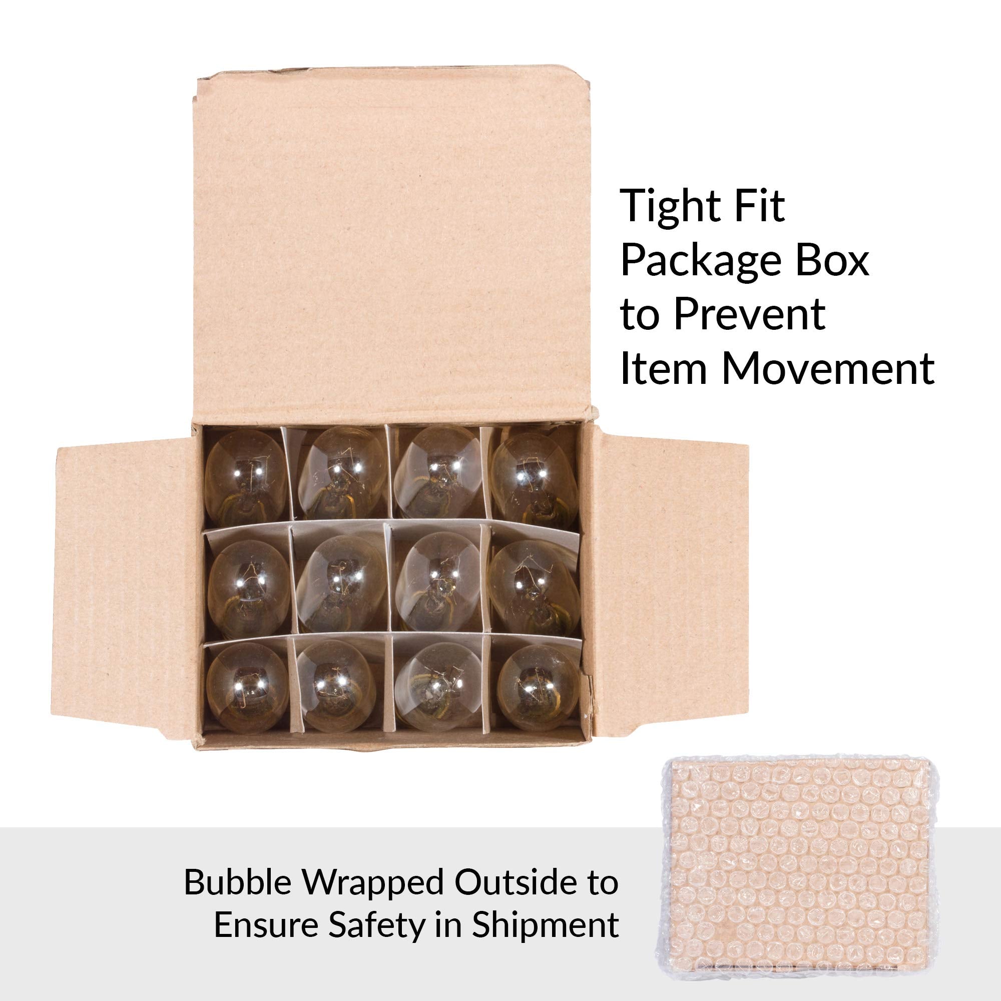 Simba Lighting T6.5 25W Replacement Bulb (12 Pack) For Himalayan Salt Rock And Basket, Plug In Aromatic Wax Warmer, Night Light,