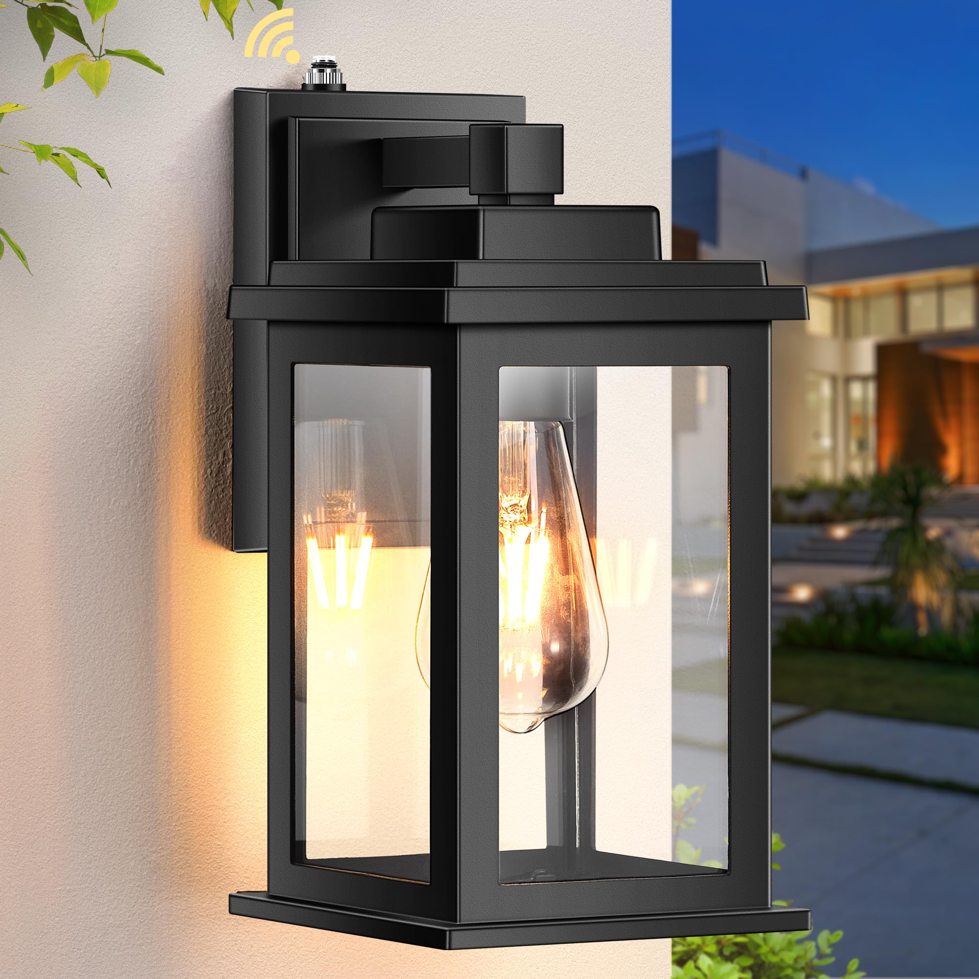 Vianis Dusk To Dawn Outdoor Lights For House  Black Outdoor Light Fixture  Waterproof Exterior Lighting Fixtures Wall Mount  Outdoor Wall Lights For House  Garage  Garden  Porch Hardwired  Non-Solar