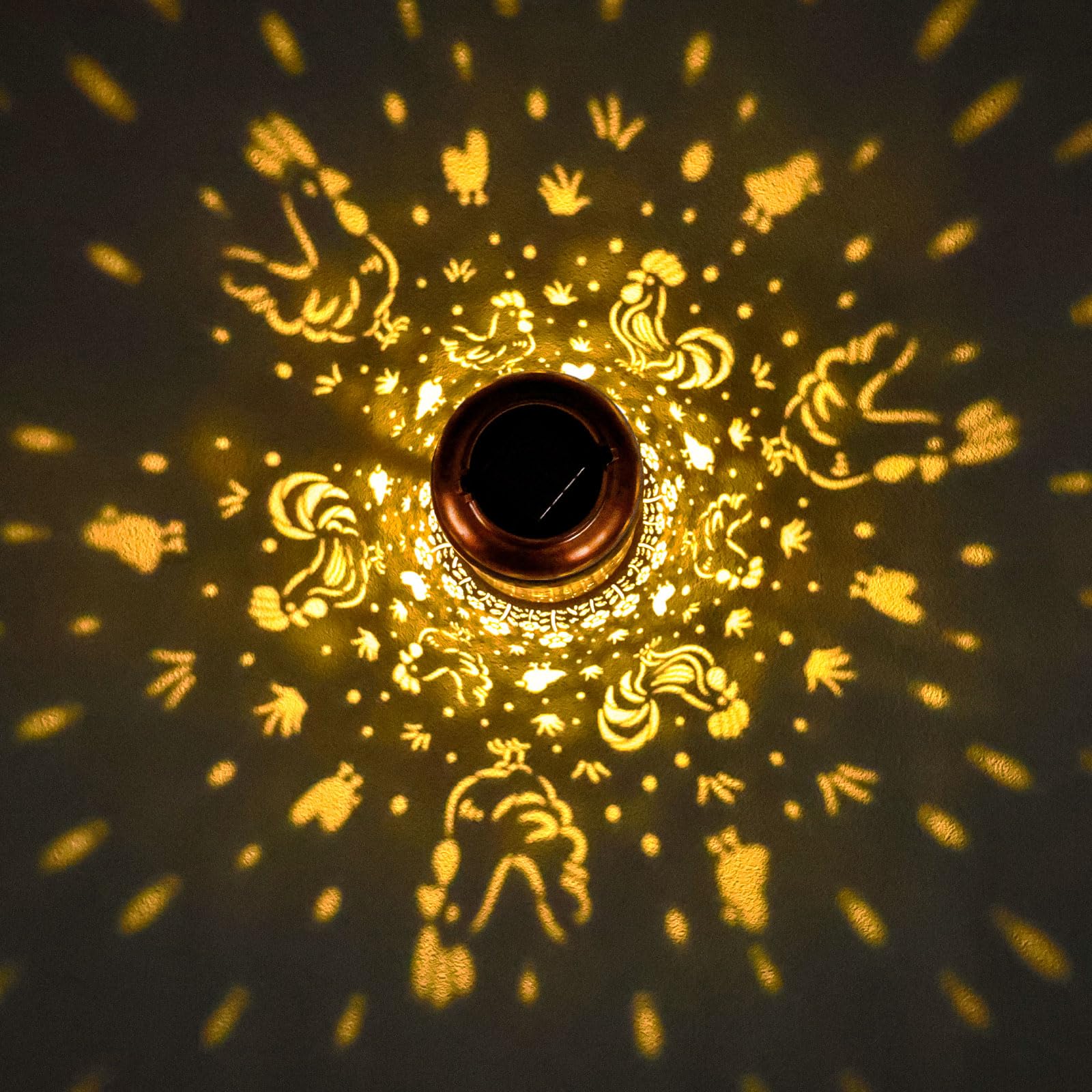 2Pack Chicken Solar Lanterns Outdoor Hanging Waterproof Solar Lights Gifts For Women Mom Grandma Outside Led Light Metal Lantern Decoration For Garden Decor  Porch  Lawn Yard  Patio Backyard