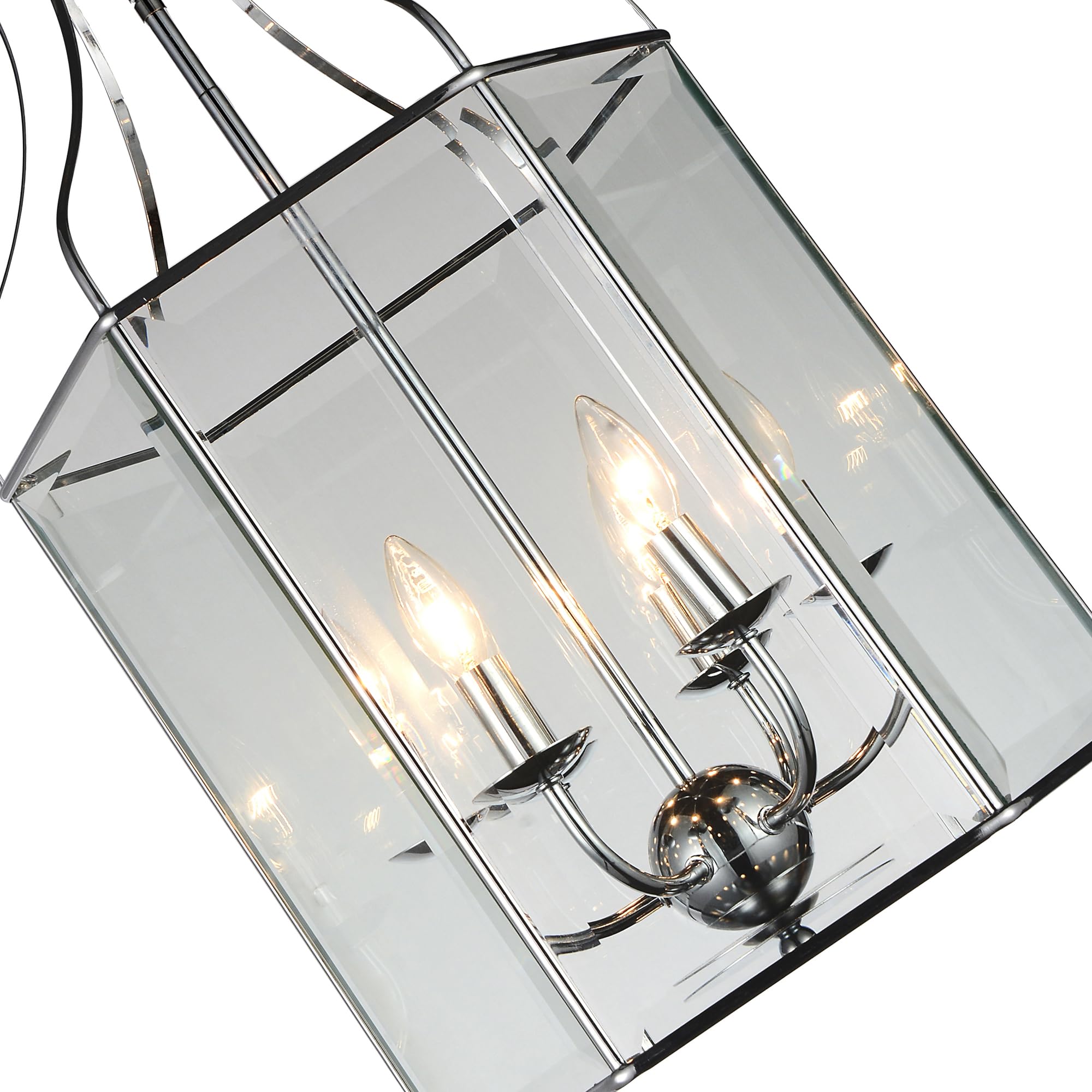 CWI Lighting Maury 6 Light Up Contemporary Metal Chandelier in Chrome