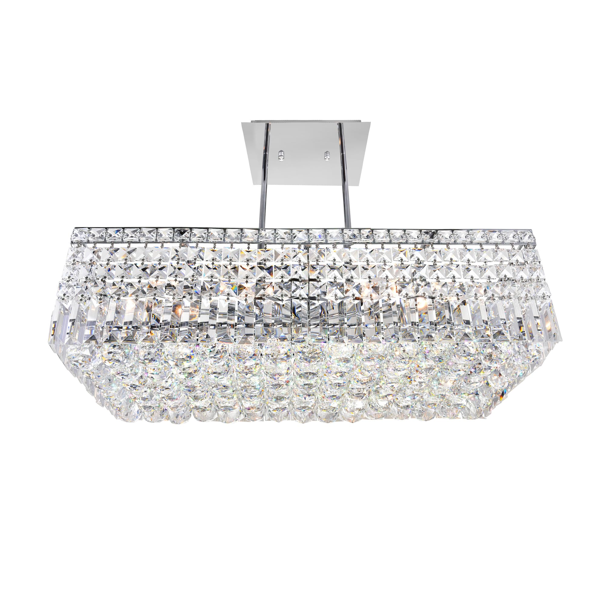 CWI Lighting Colosseum 8 Light Down Chandelier with Chrome Finish Fom