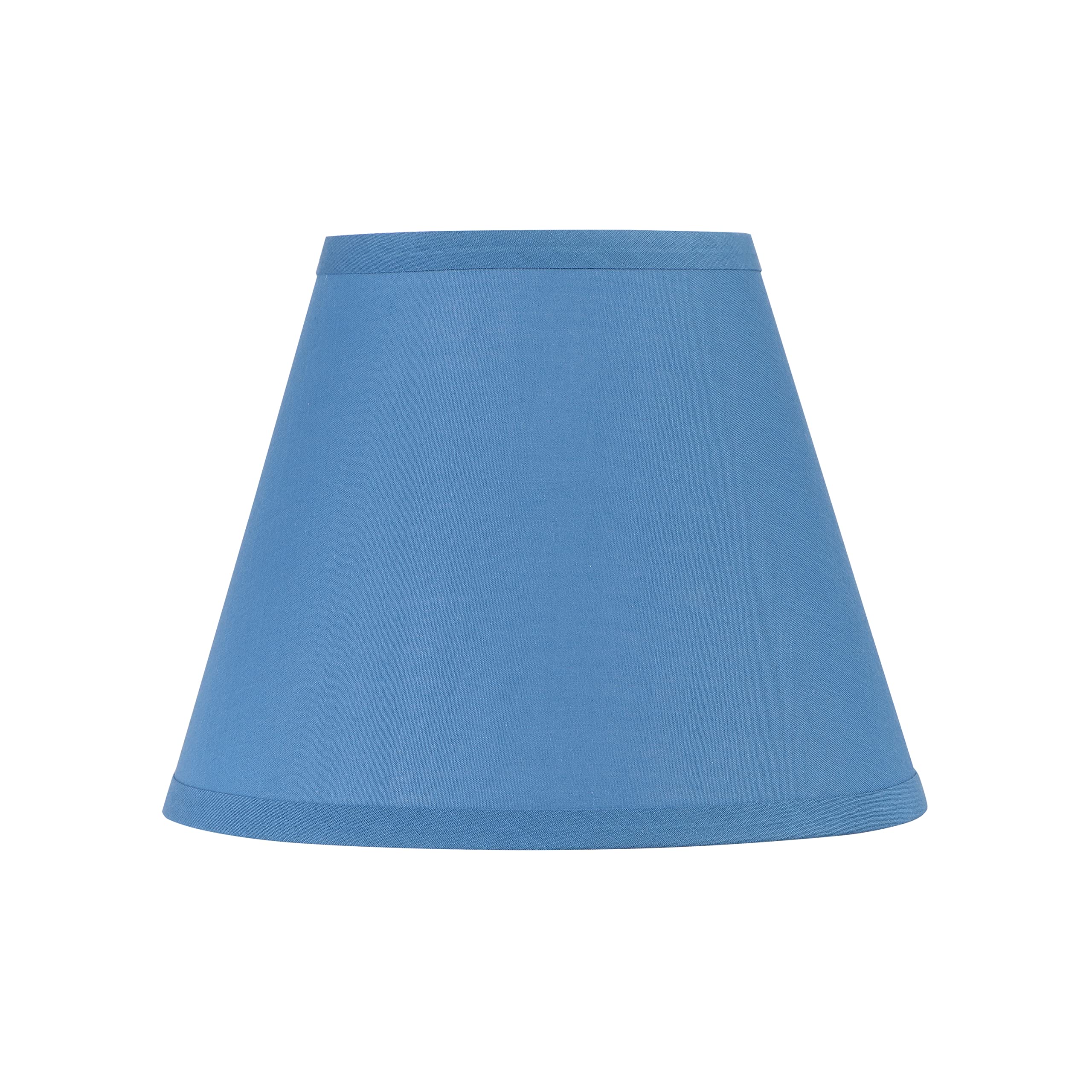 Aspen Creative 58914, Empire Uno Lamp Shade, Steel Blue, 5'' Top X 9'' Bottom X 7'' Slant Height, Slip Uno 33Mm