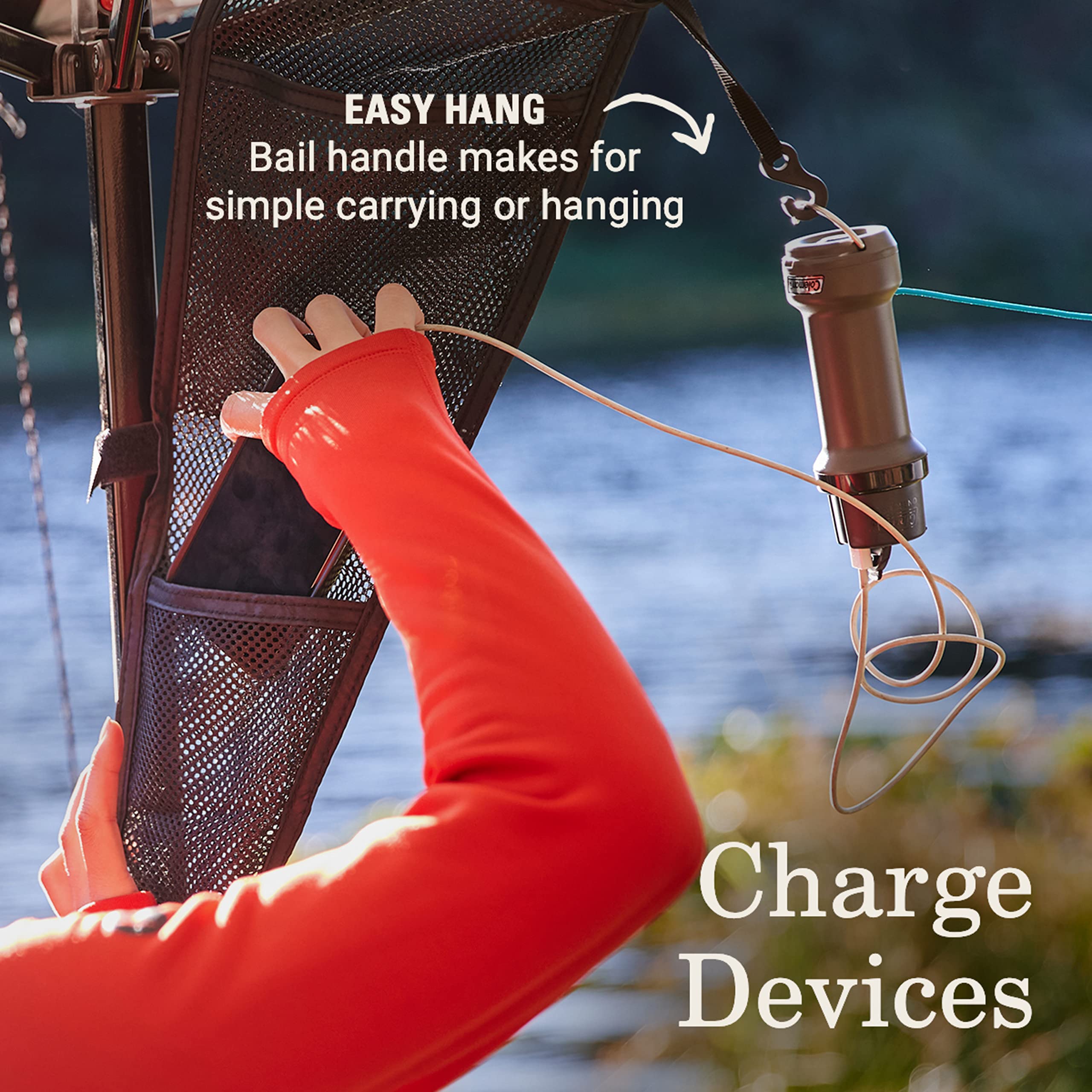 Coleman OneSource 20-Foot LED String Lights with Rechargeable Battery & USB Charger, Interchangeable Outdoor Lights System for P