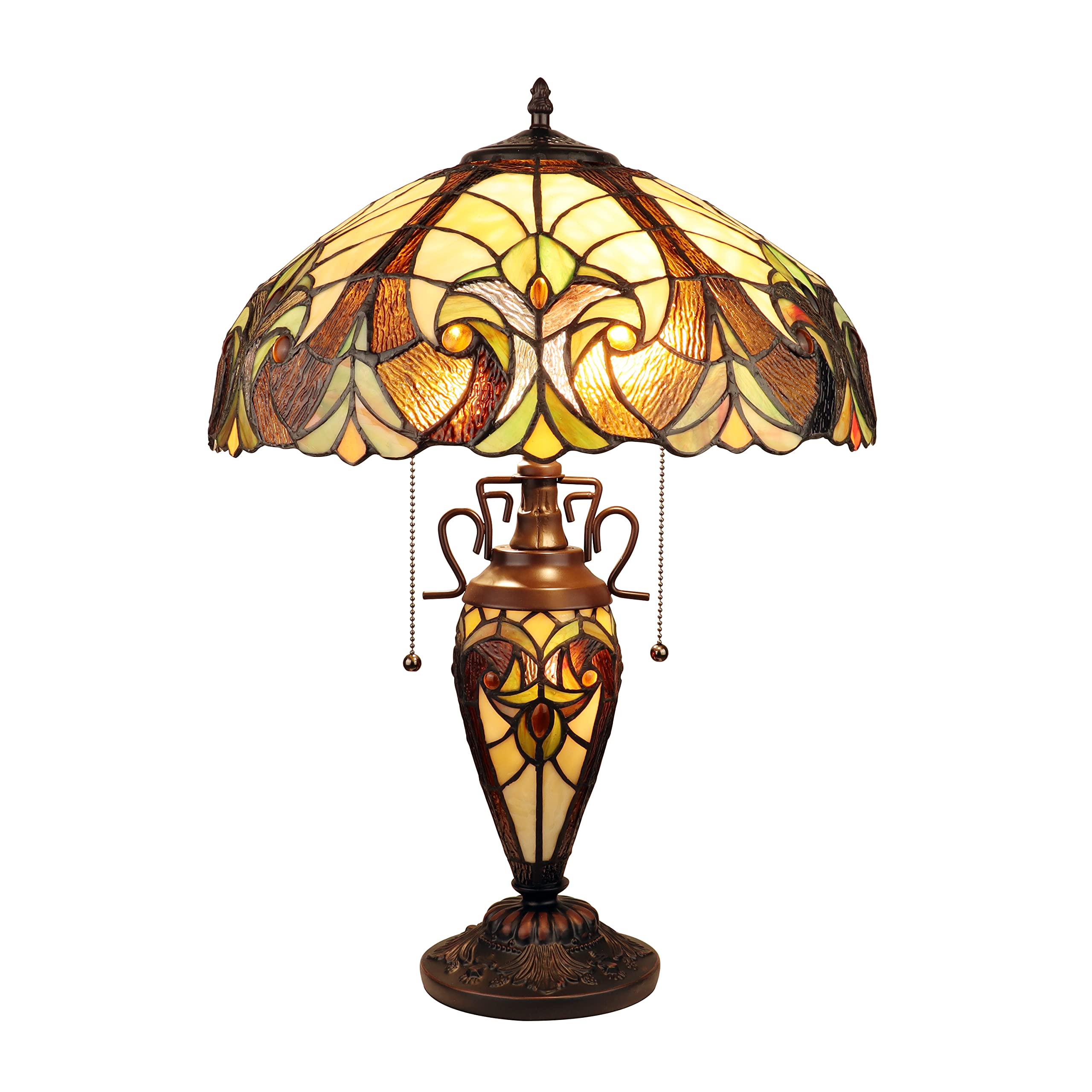 Chloe Lighting Victorian-Style Table Lamp, 3 Light, Antique Dark Bronze, 16in Wide, Multicolor, Model CH16780VI16-DT3