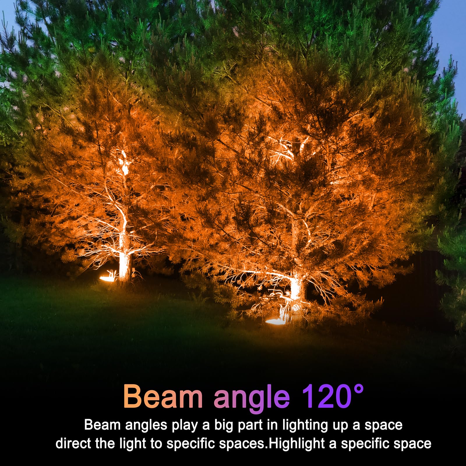 Loxyee 4 Pack Dimmable Par38 Orange Flood Light Bulb, E26 Base, 20W Replace 200W