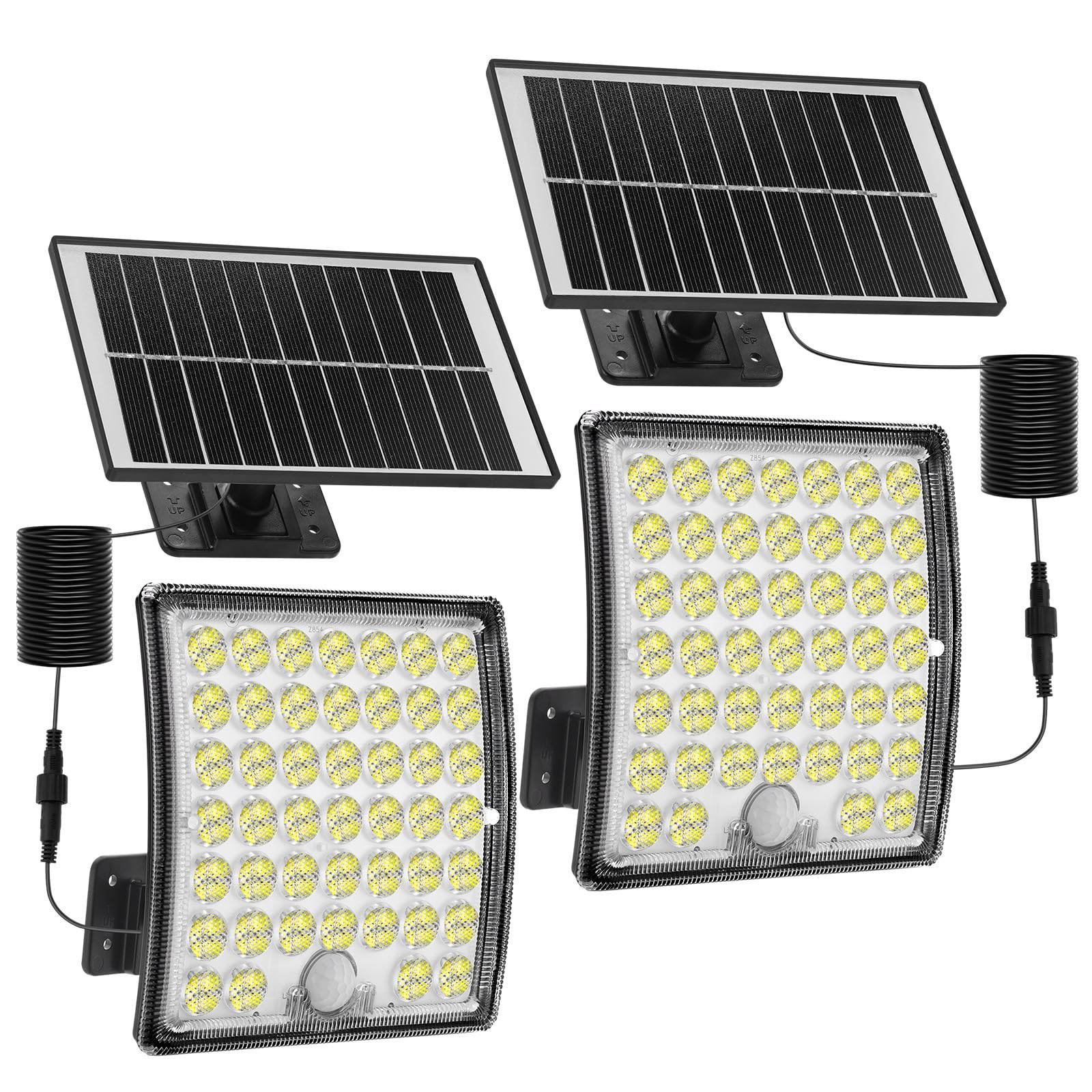 HLCZLUZ Solar Lights Outdoor Waterproof, Motion Sensor Outdoor Lights, 3 Modes 184 LED 150% Bright Upgraded Convex Lens 16.4 Ft 