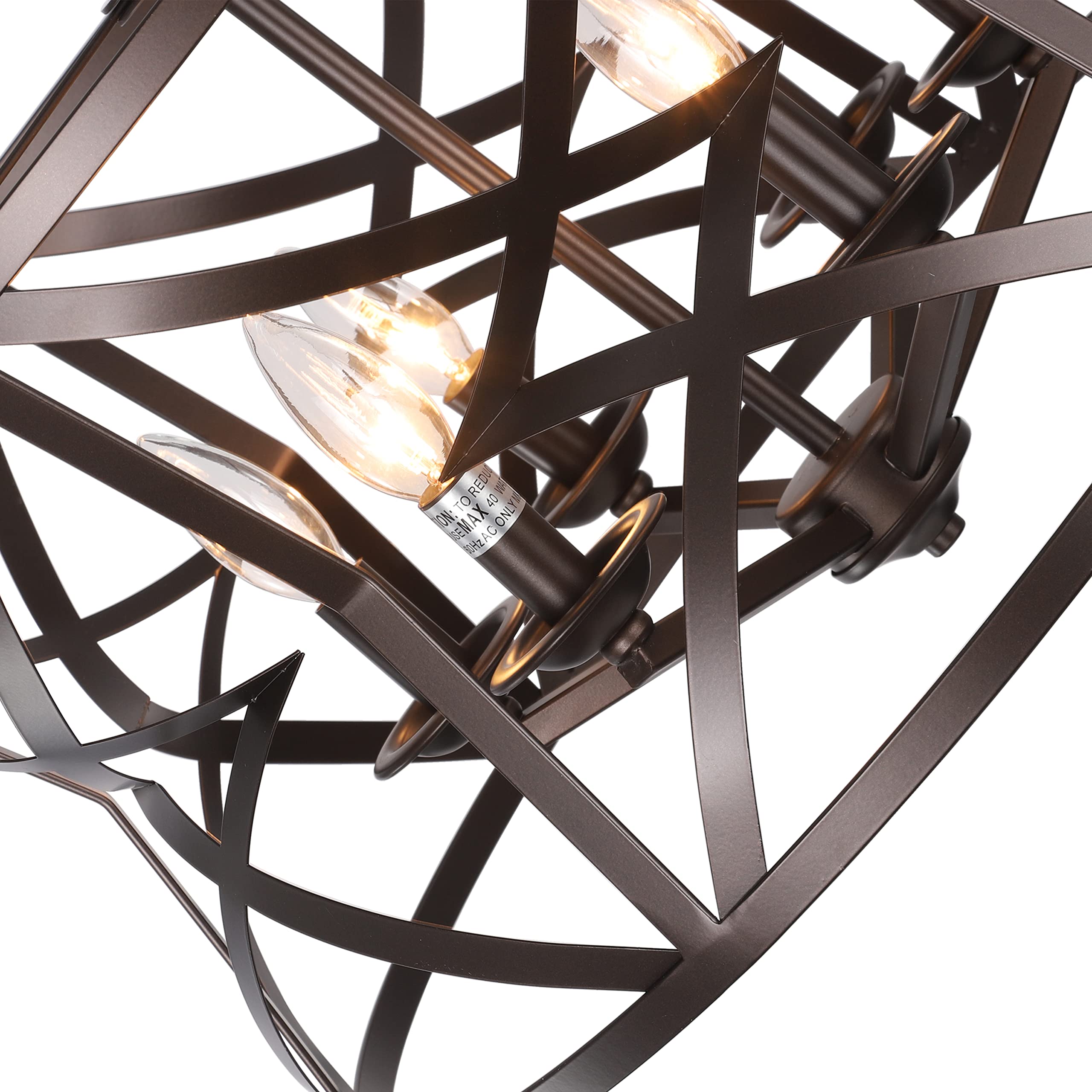 CHLOE Lighting Alina Pendant Light 5-Light Oil Rubbed Bronze 21in Wide Model CH6H801RB21-UP5