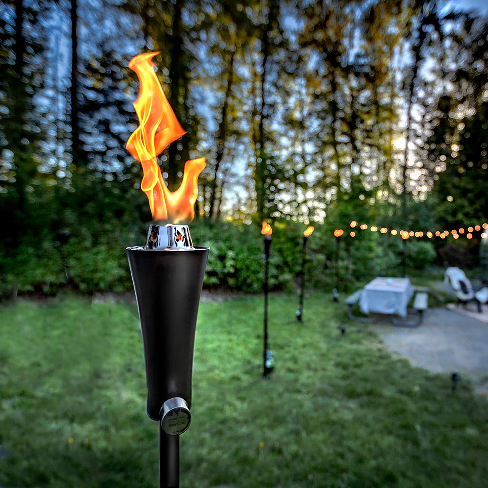 20lb Outdoor Propane Gas Tiki Style Torch - Easily Transform Your Place Into an Elegant Paradise with this Portable 71 inch Long