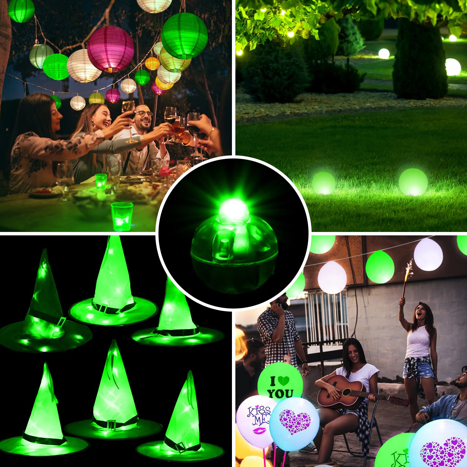 Xthuge 100Pcs Mini Round Led Ball Lamp, Long Standby Time Ball Lights For Paper Lantern, Wedding Decoration, Party Birthday, Fes