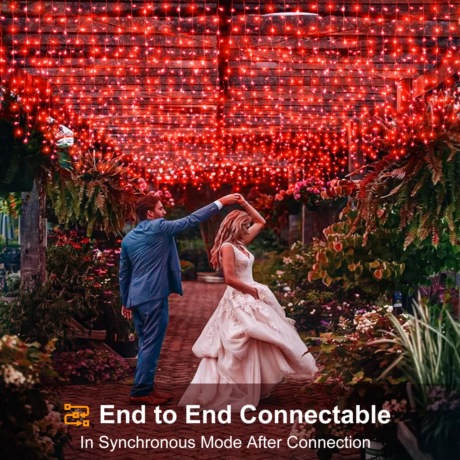 66Ft Icicle Lights For Outside, Red Christmas Lights Outdoor Waterproof For House, 640 Led Twinkle Tree Lights With 120 Drops Cl