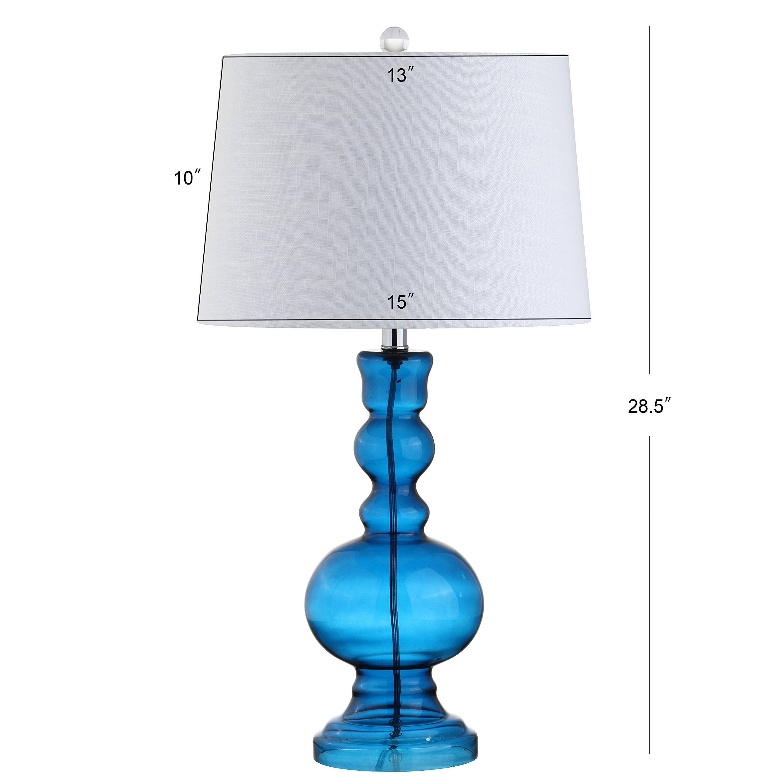 Jonathan Y Jyl1061C-Set2 Set Of 2 Table Lamps Genie 28.5'' Glass Led Table Lamp Contemporary Transitional Bedside Desk Nightstan
