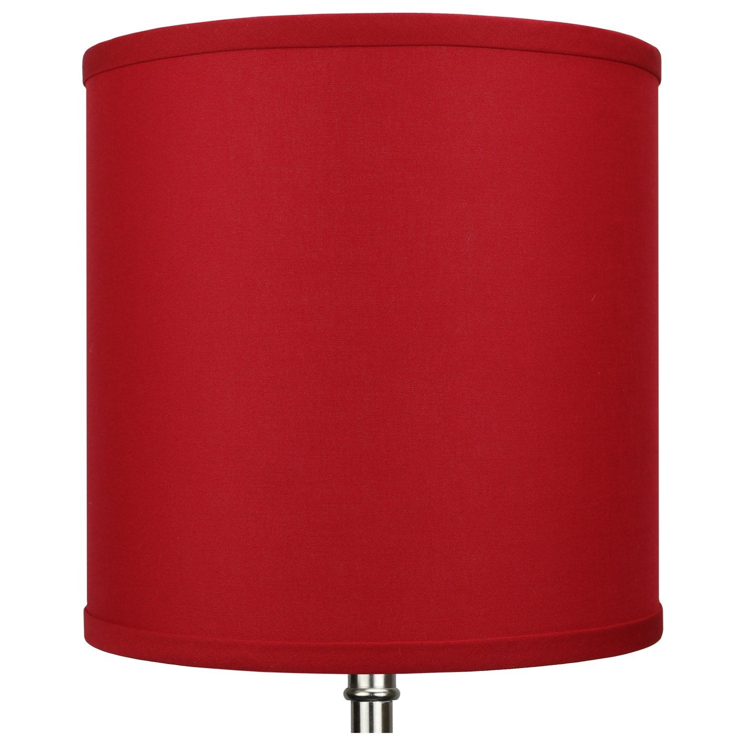 FenchelShades.com Fabric Drum Lampshade 10" x 10" x 10" - Linen Rich Red, Spider Attachment, Model 10-10-10-W-L-RIC
