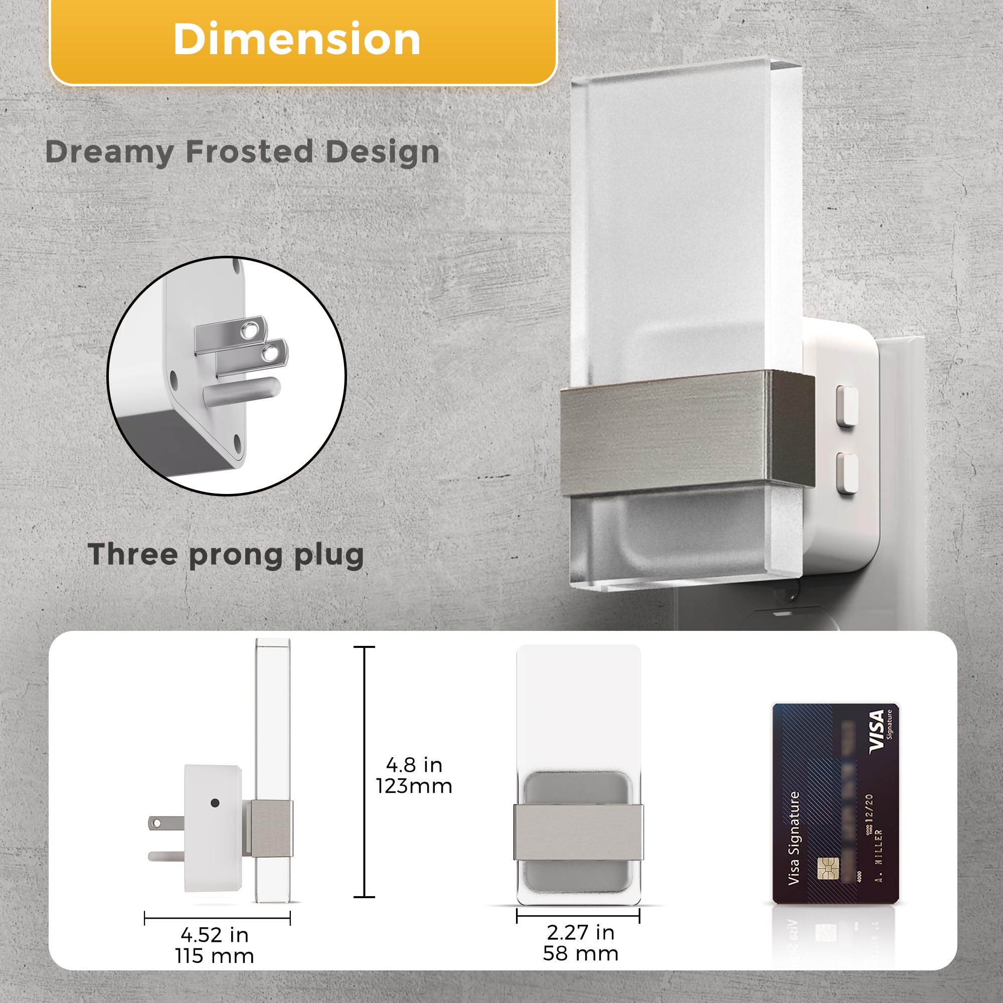L Lohas Led Night Light  2 Pack Adjustable Color Temperature Night Lights Plug Into Wall  2000K/3000K/5000K 3Cct Nightlight  Dusk To Dawn Sensor Dimmable Nightlights For Bathroom  Hallway  Gift